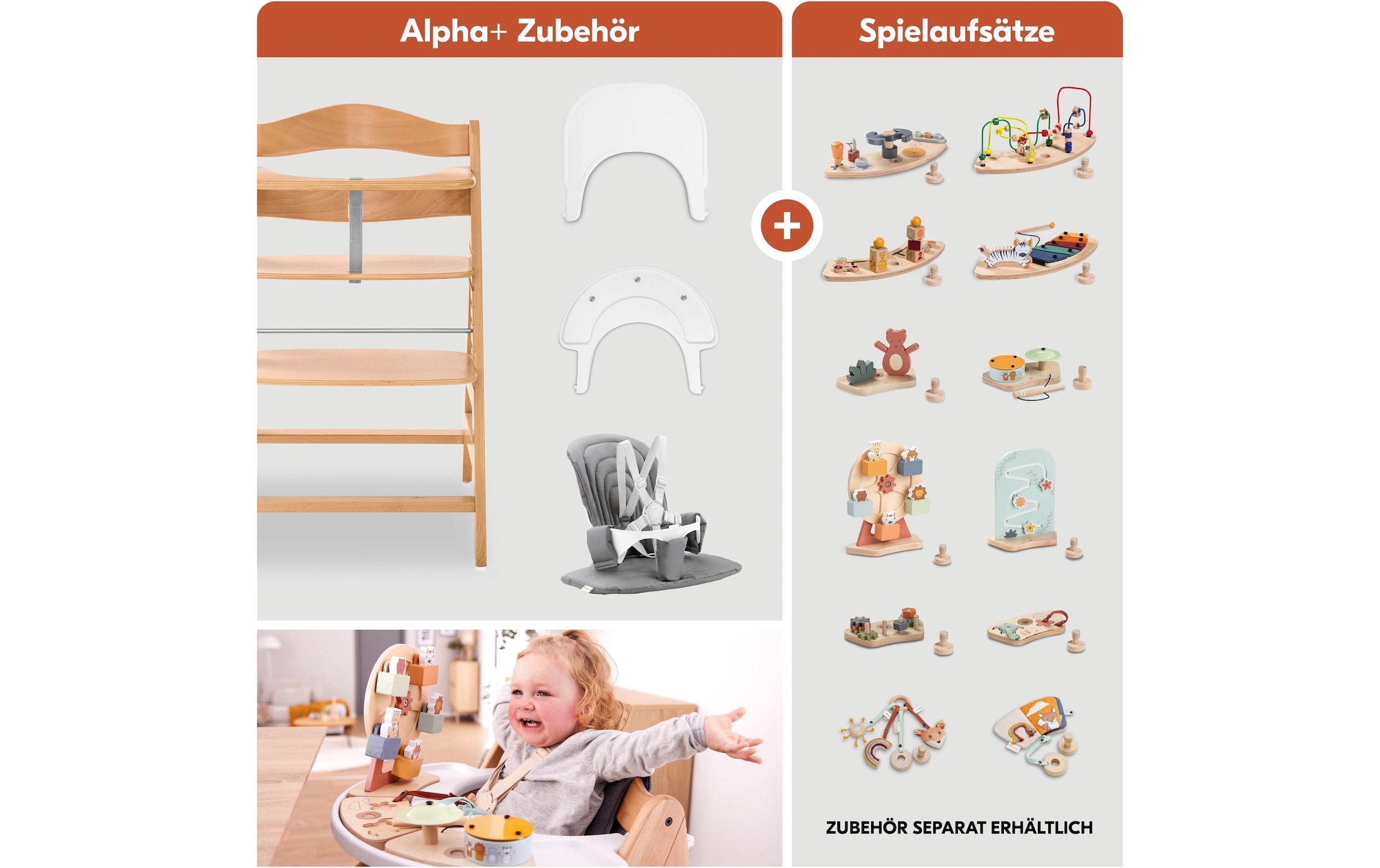 Hauck Chaise haute »Hochstuhl Alpha+ Pro, mit Newborn-Aufsatz« () dieses Produkt besteht aus FSC®-zertifiziertem Material