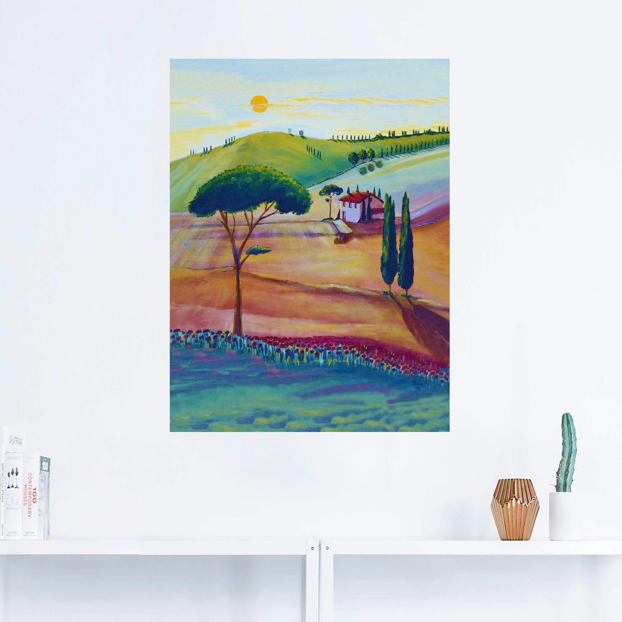 Artland Wandbild »Die Toskana ist schön«, Europa, (1 St.), als Leinwandbild, Wandaufkleber oder Poster in versch. Grössen