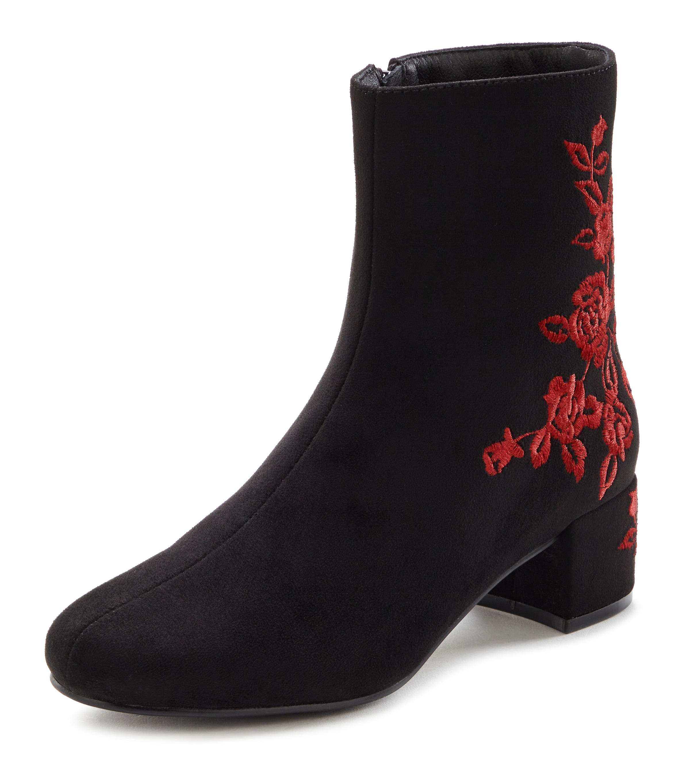 LASCANA Stiefelette, mit floralem Muster, Stiefel, Boots VEGAN