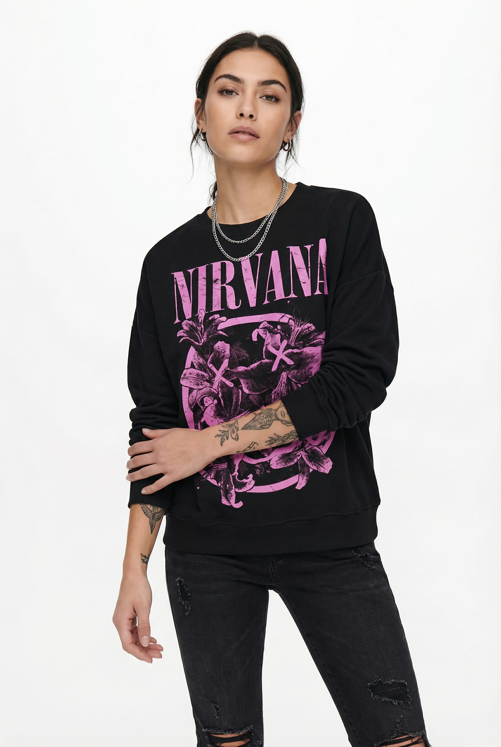 Image of ONLY CARMAKOMA Sweatshirt "CARHAVEN L/S O-NECK SWEAT LC JRS"