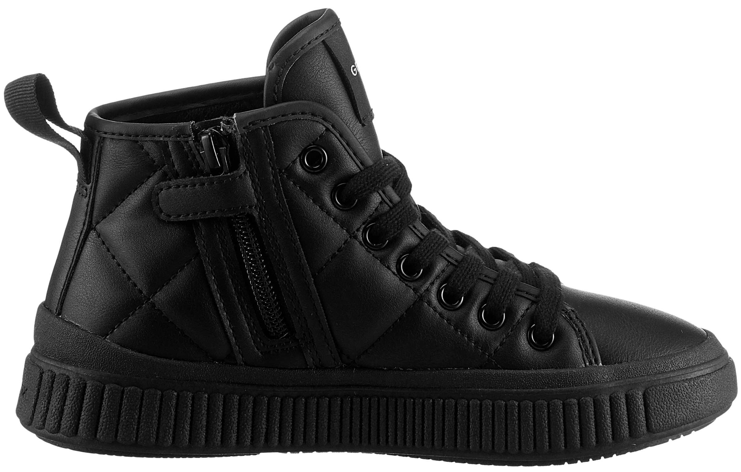 Geox Sneaker »J LAQUINNY GIRL B«, High Top Sneaker, Schnürboots, Freizeitschuh mit Reissverschluss