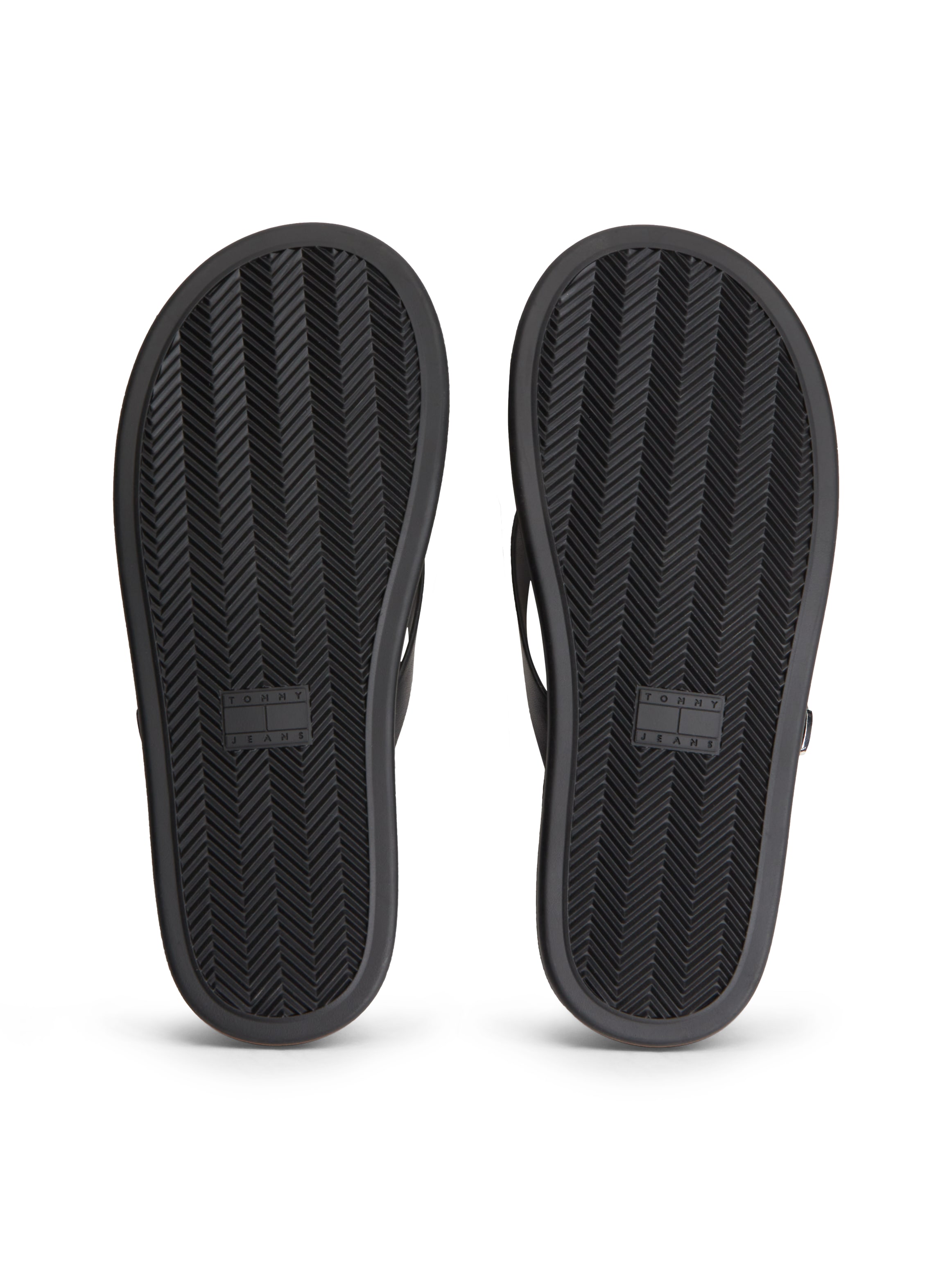 Tommy Jeans Séparateur d'orteils »TJW FLAT LEATHER SANDALS«  Dianette, chaussure de plage, chaussure à enfiler avec boucle réglable