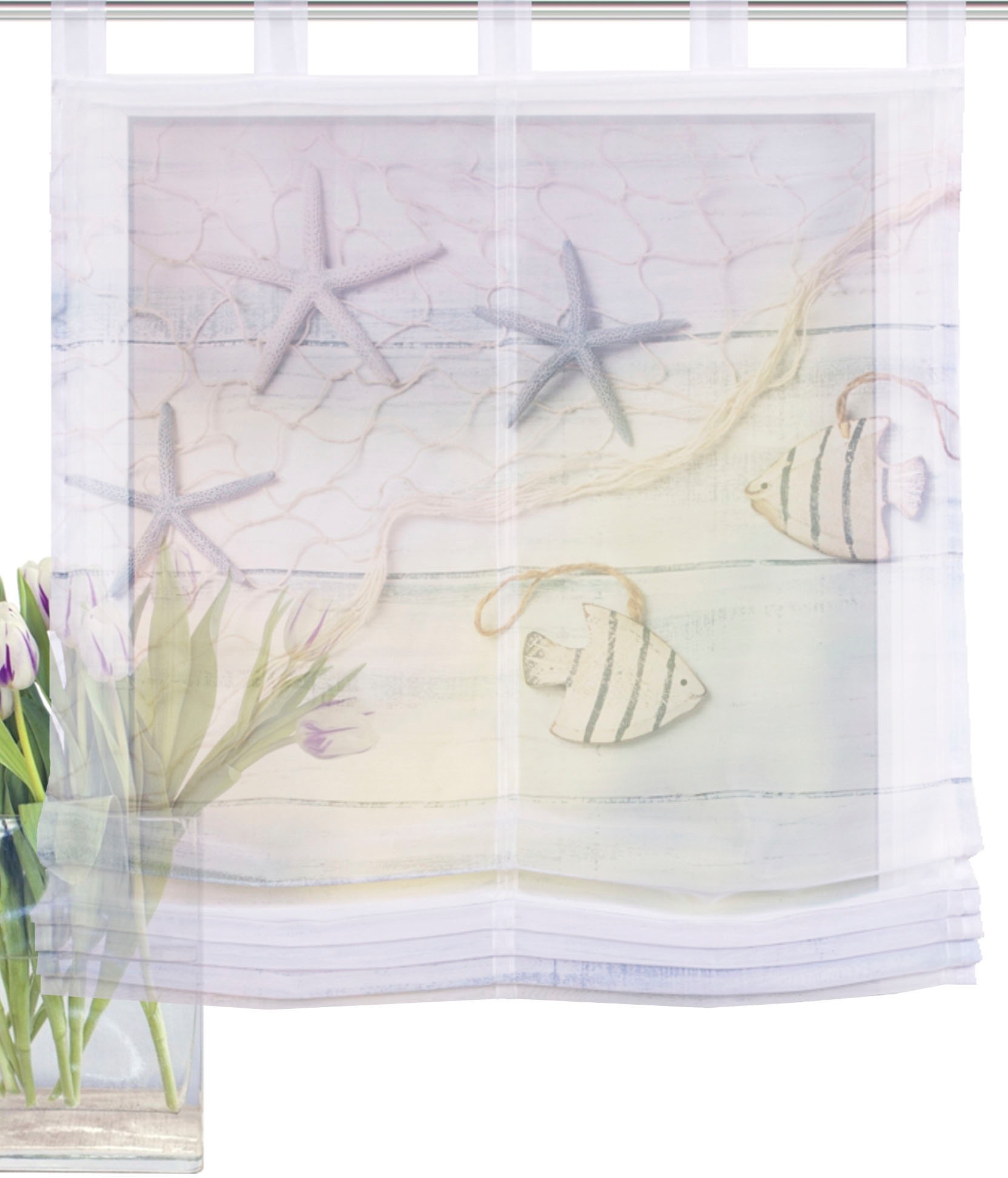 Image of HOME WOHNIDEEN Raffrollo »FISCIO«, mit Schlaufen, freihängend, Digitaldruck bei Ackermann Versand Schweiz