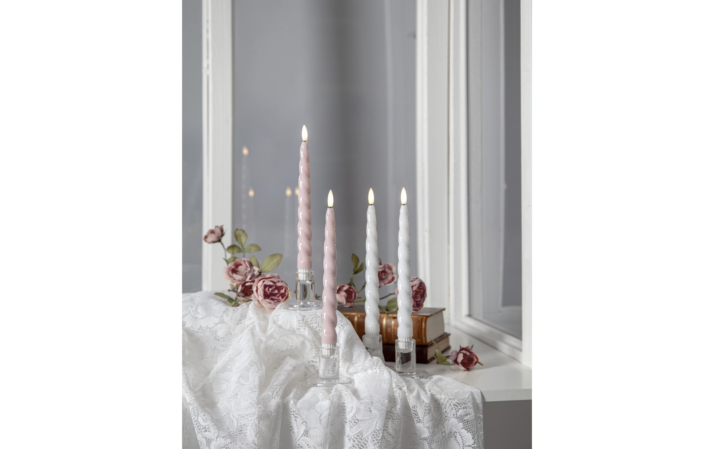   LED-Kerze »LED-Stabkerzen Set Flamme Shine, 24.5 cm«
