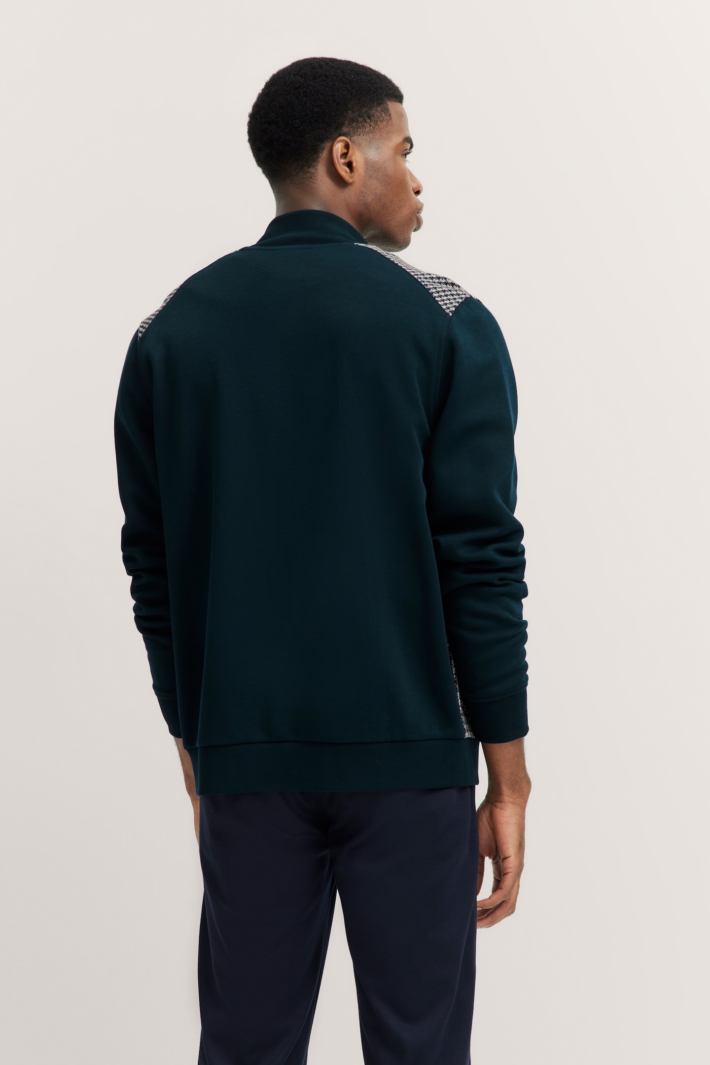 bugatti Veste sweat mit Collegekragen