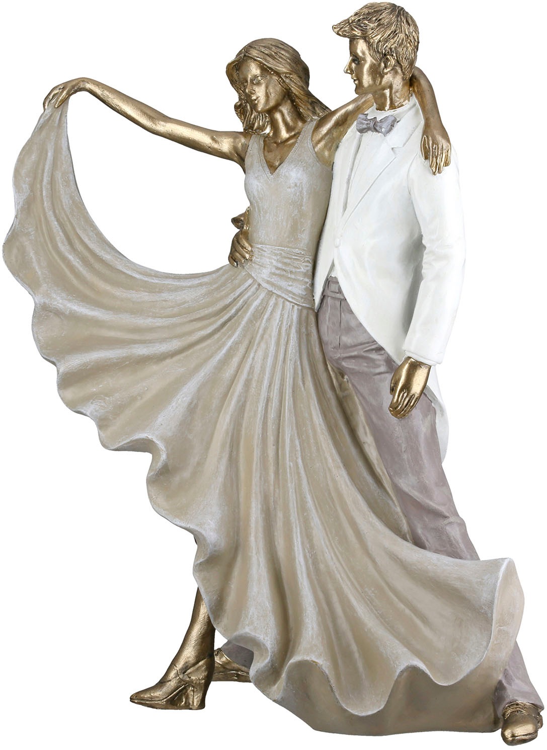 GILDE Figurine de décoration »Figur Tänzer Salsa goldfarben«