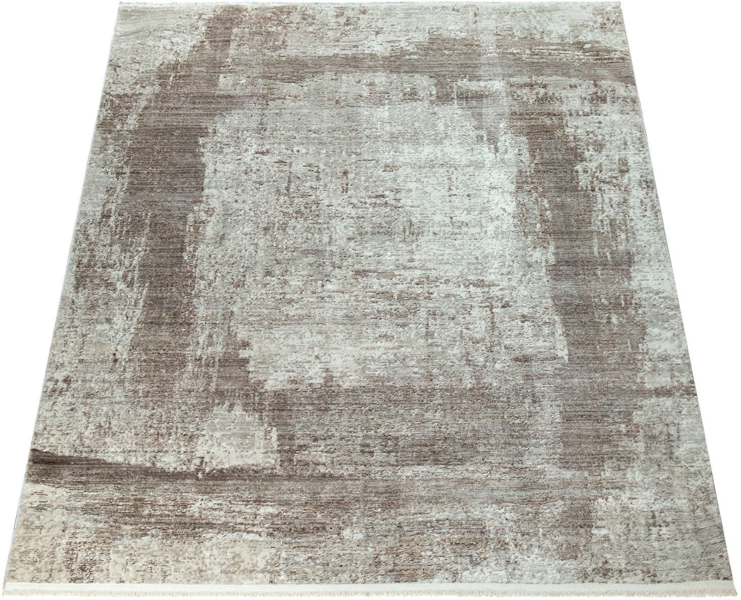 Image of Paco Home Teppich »Pandora 329«, rechteckig, 10 mm Höhe, Kurzflor, Handweb-Optik, modernes Design, mit Fransen, ideal im Wohnzimmer & Schlafzimmer bei Ackermann Versand Schweiz