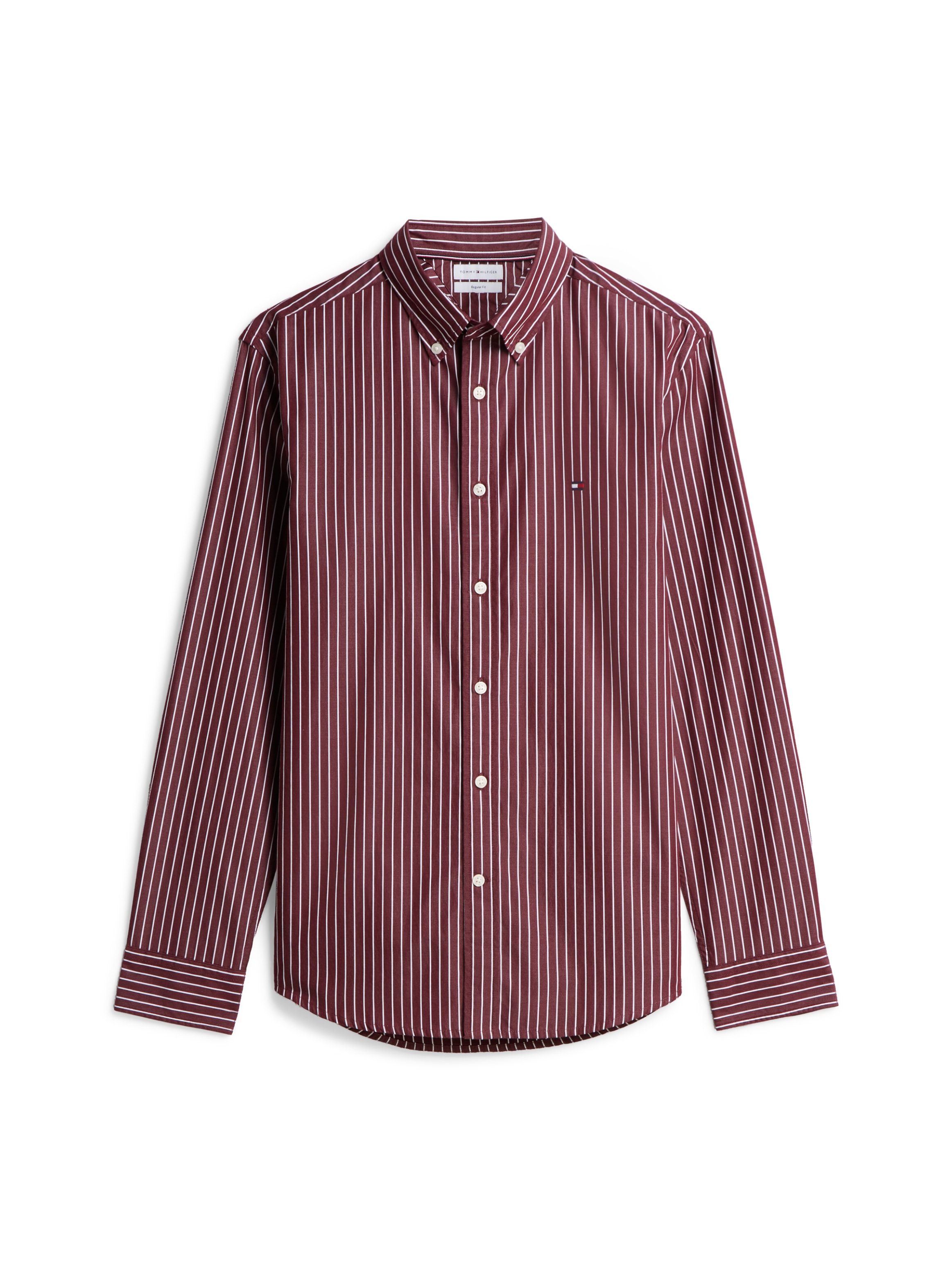 Tommy Hilfiger Chemise à manches longues »FLEX HAIRLINE POPLIN REGULAR FIT« Col boutonné, rayé