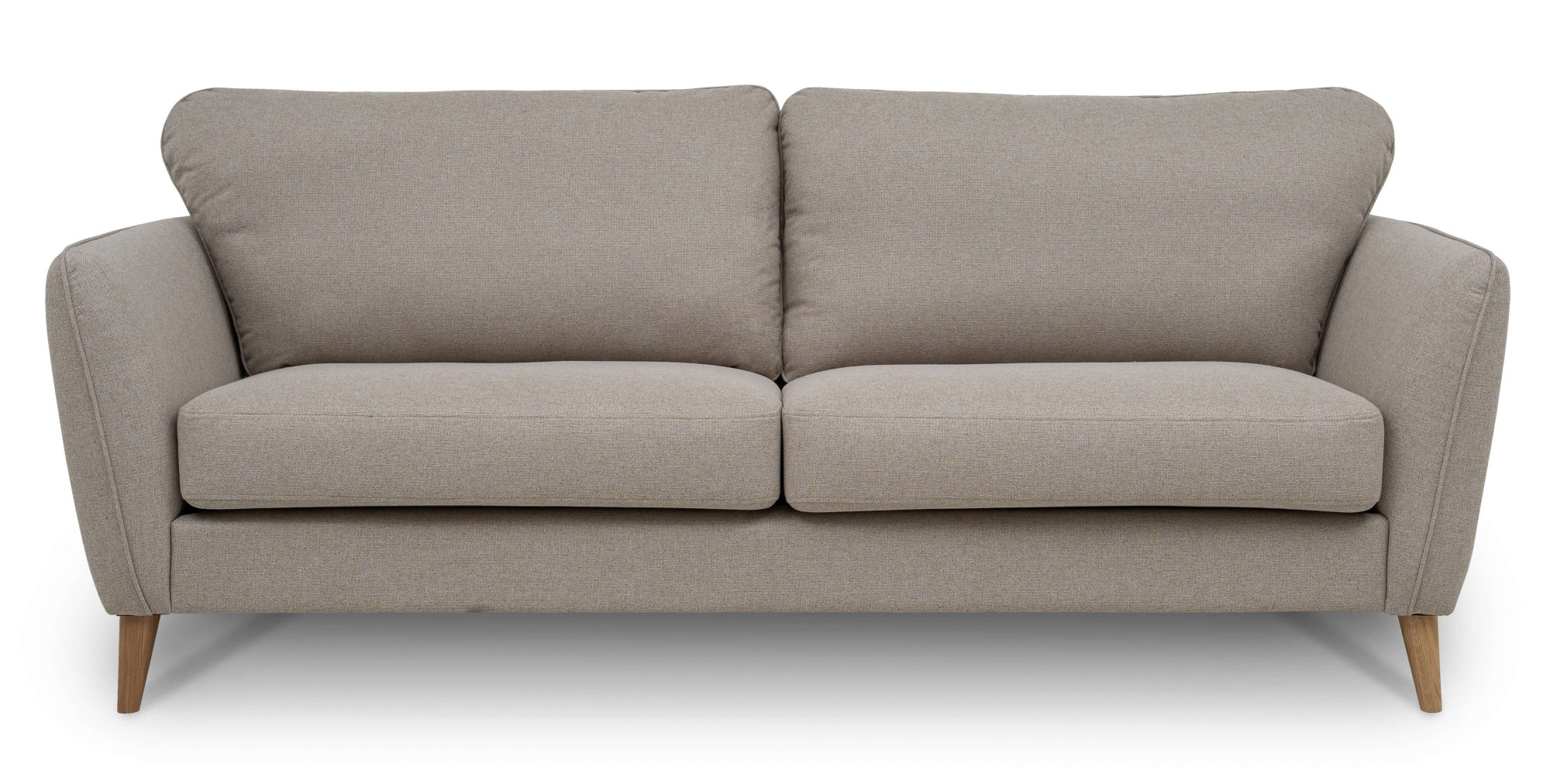 Home affaire 3-Sitzer »MARSEILLE 3er Sofa 206 cm, Cord, Flachgewebe, Struktur, Webstoff«, Massivholzbeine Eiche, Landhausstil, Wellenunterfederung