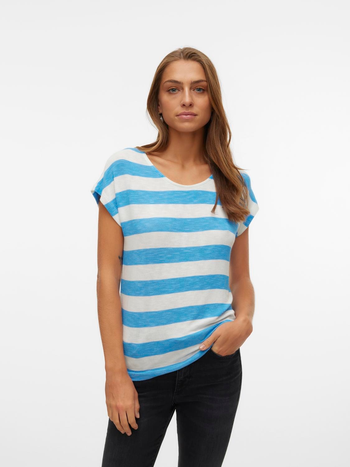 Kurzarmshirt »VMWIDE STRIPE SL TOP GA JRS NOOS«