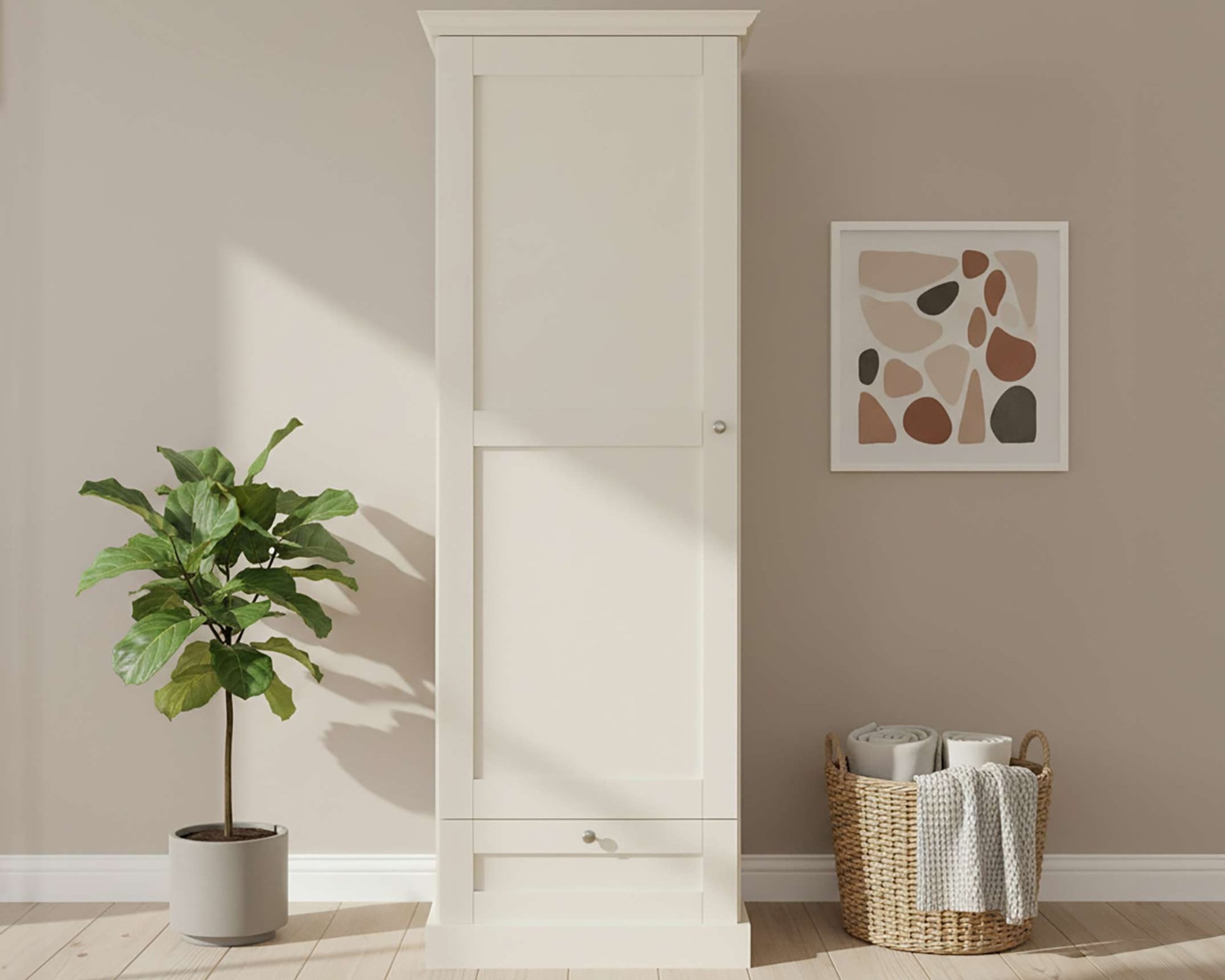 GOODproduct Garderobenschrank »Binz« viele Stauraummöglichkeiten, Metallgriffe, Tür mit Rahmen, Höhe 180 cm