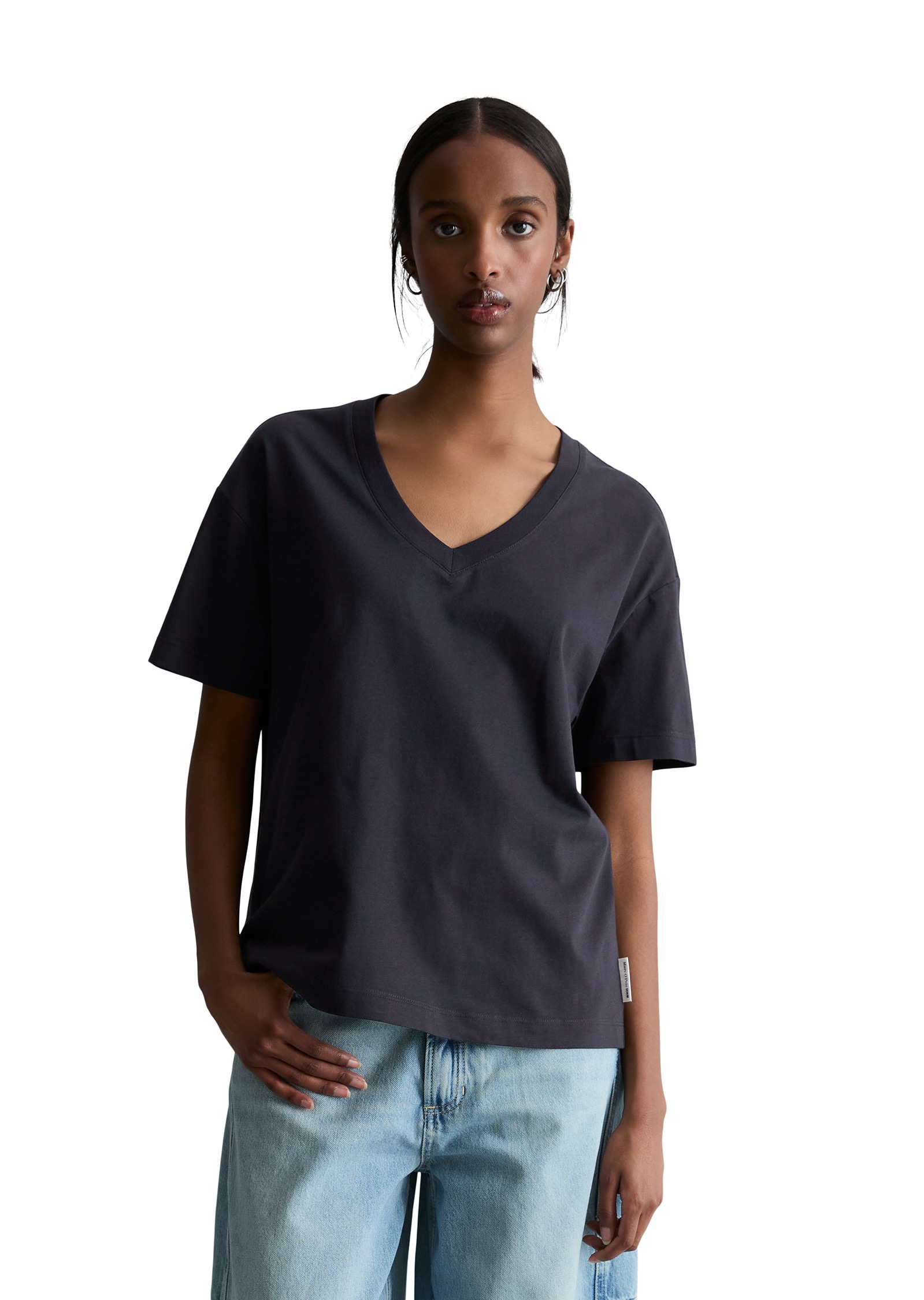 Marc O'Polo DENIM T-shirt en V regular aus Baumwoll-Single-Jersey