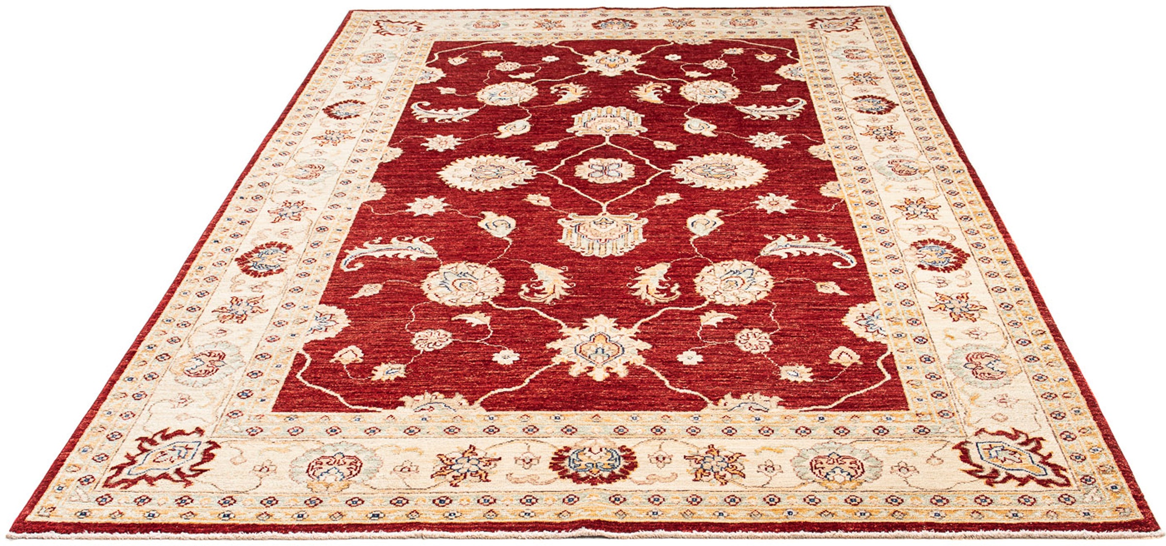 Image of morgenland Orientteppich »Ziegler - 237 x 169 cm - dunkelrot«, rechteckig, 6 mm Höhe, Wohnzimmer, Handgeknüpft, Einzelstück mit Zertifikat bei Ackermann Versand Schweiz