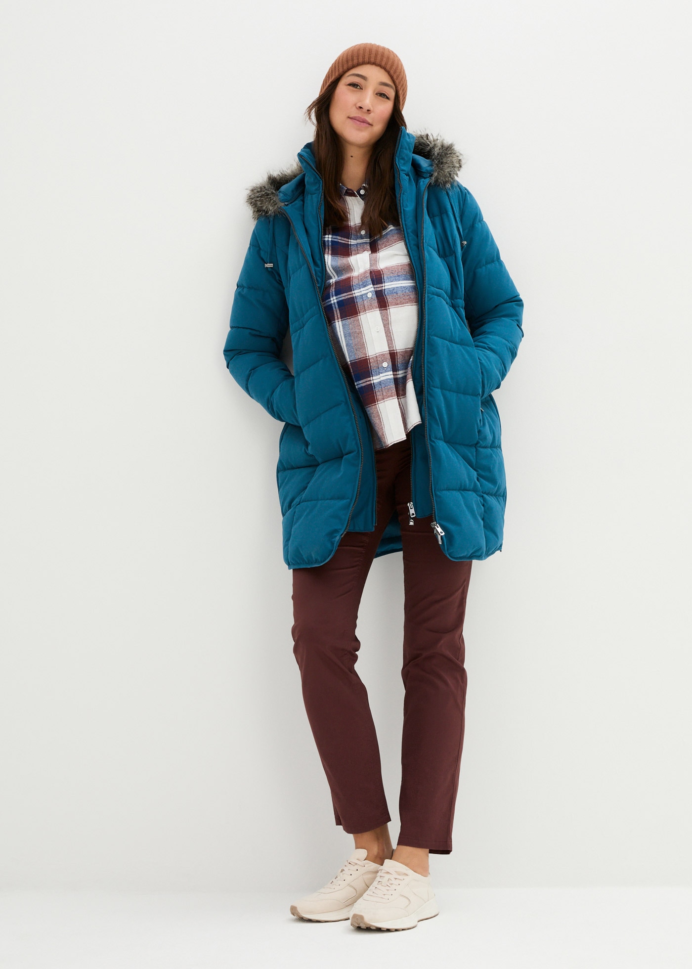 bonprix Umstandsjacke »3-in-1 warm wattierte Umstands- und Tragejacke« mit Kapuze 3-in-1 warm wattierte Umstands- und Tragejacke