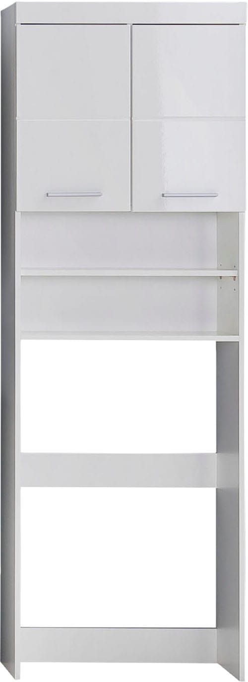 welltime Armoire pour machine à laver »Avena« Meuble sur lave-linge avec 2 compartiments - (L/P/H) 63/24/187 cm
