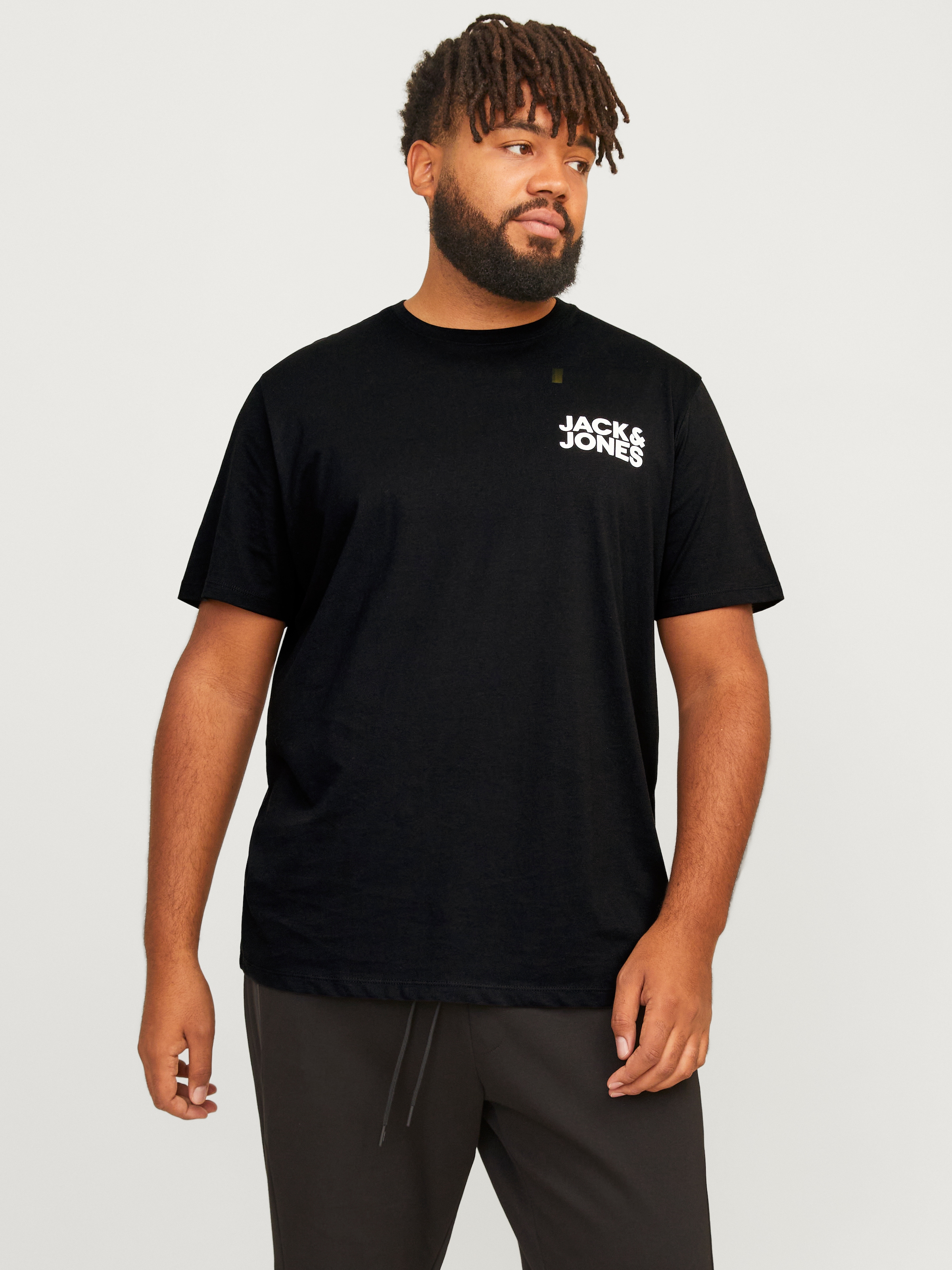Image of Jack & Jones PlusSize Rundhalsshirt "JJECORP LOGO TEE SS O-NECK NOOS PLS" Baumwolle, regular fit