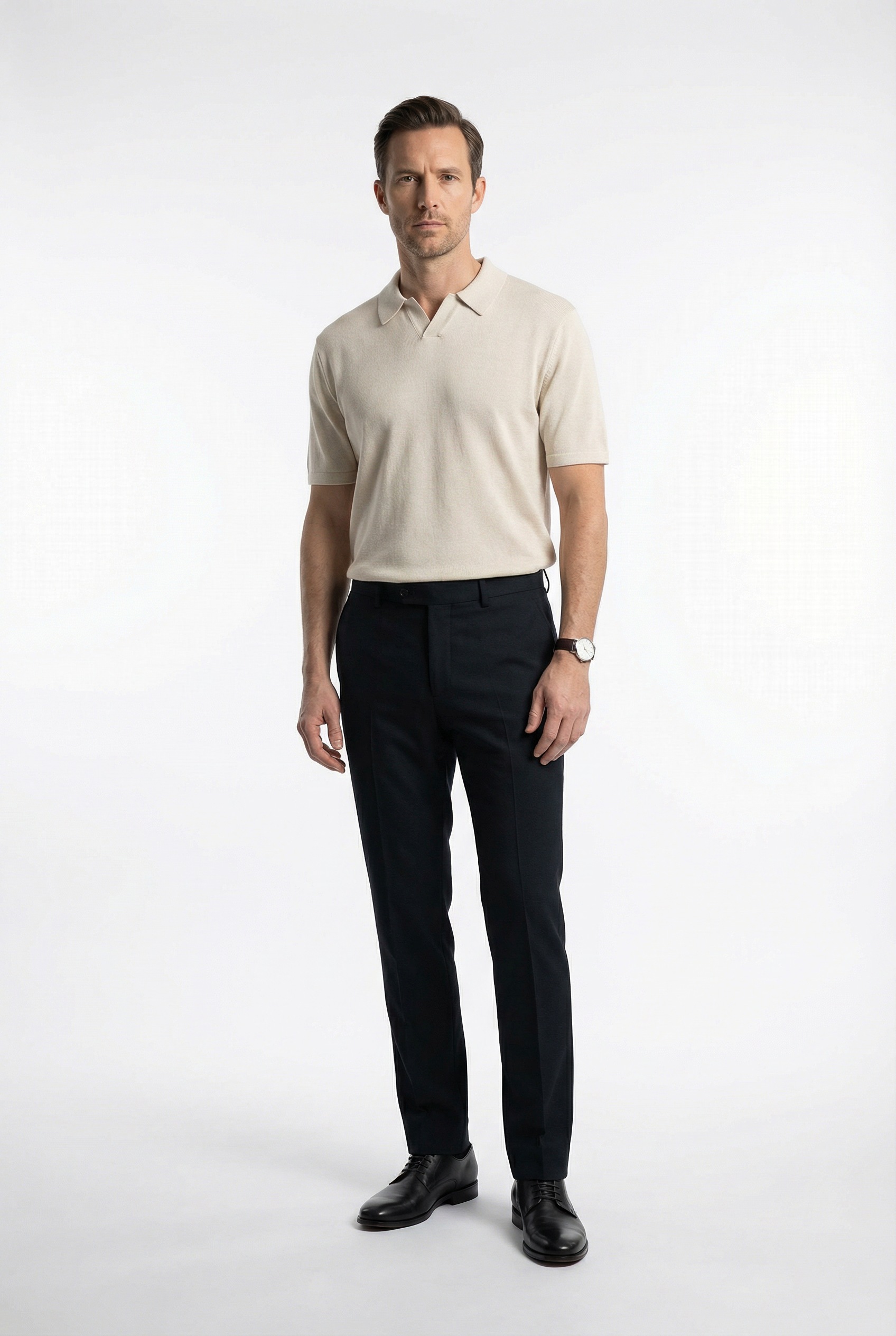 Image of Calvin Klein Jeans Kurzarmpullover Feinstrick aus Leinenmix, Regular Fit, Polokragen