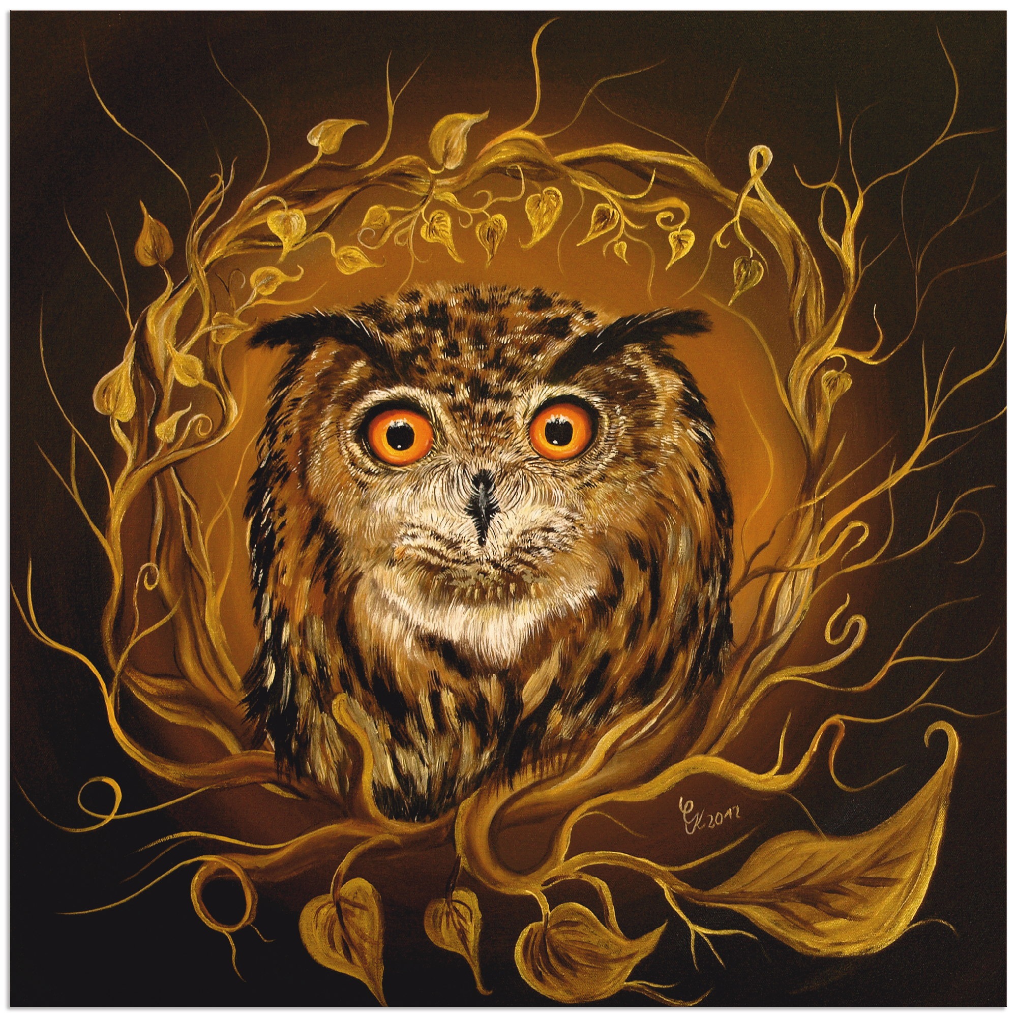 Image of Artland Wandbild »Eule des Friedens«, Vögel, (1 St.), in vielen Grössen & Produktarten - Alubild / Outdoorbild für den Aussenbereich, Leinwandbild, Poster, Wandaufkleber / Wandtattoo auch für Badezimmer geeignet bei Ackermann Versand Schweiz