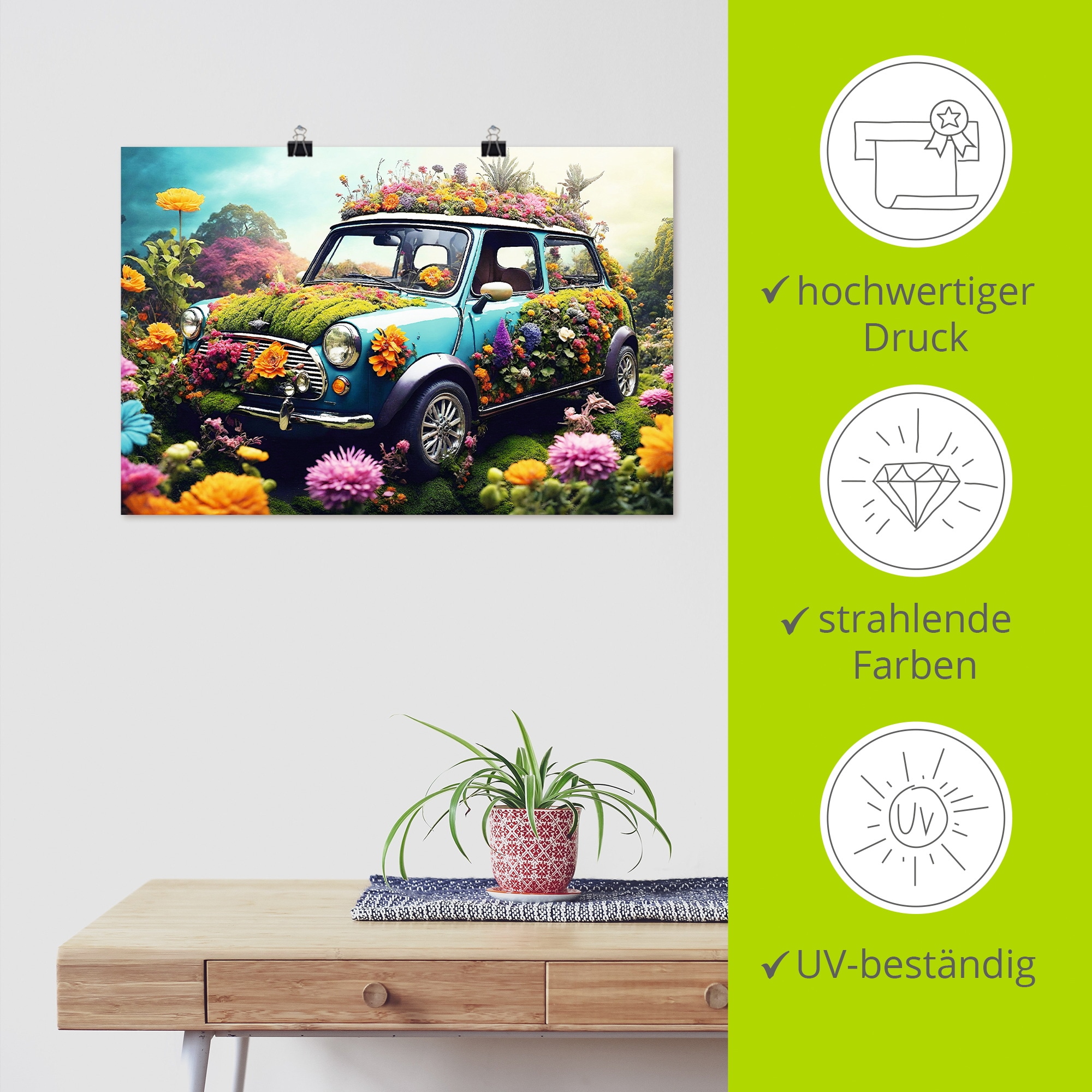 Artland Wandbild »Flowerpower Mini« 1 Stk. tlg. als Alubild, Leinwandbild, Poster, Wandaufkleber in verschied. Grössen