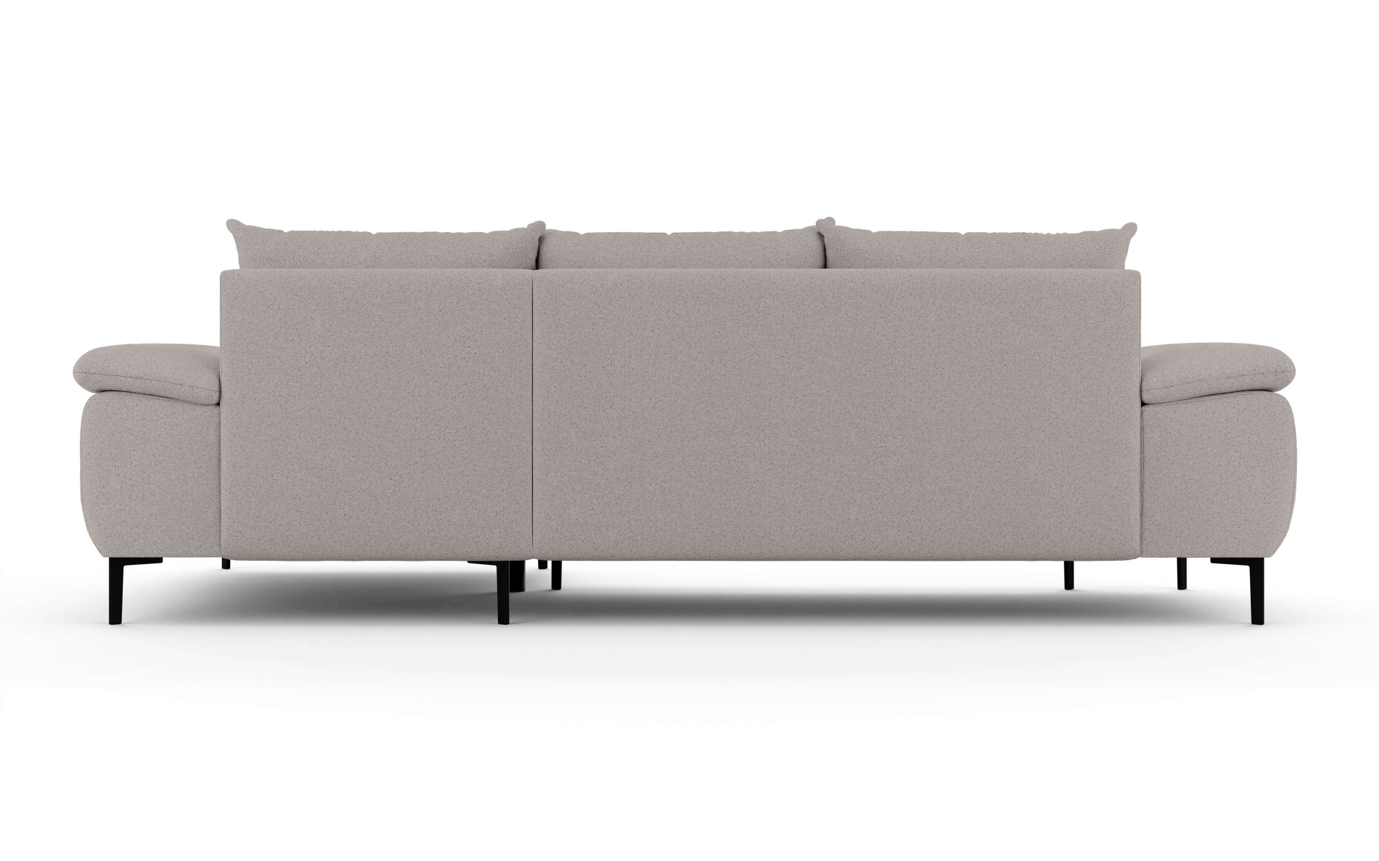 INOSIGN Ecksofa »DROMARA Schlafsofa mit Bettkasten, Masse: B/T/H 277/141/91 cm«, L-Form mit Recamiere rechts/links bestellbar, Wellenunterfederung