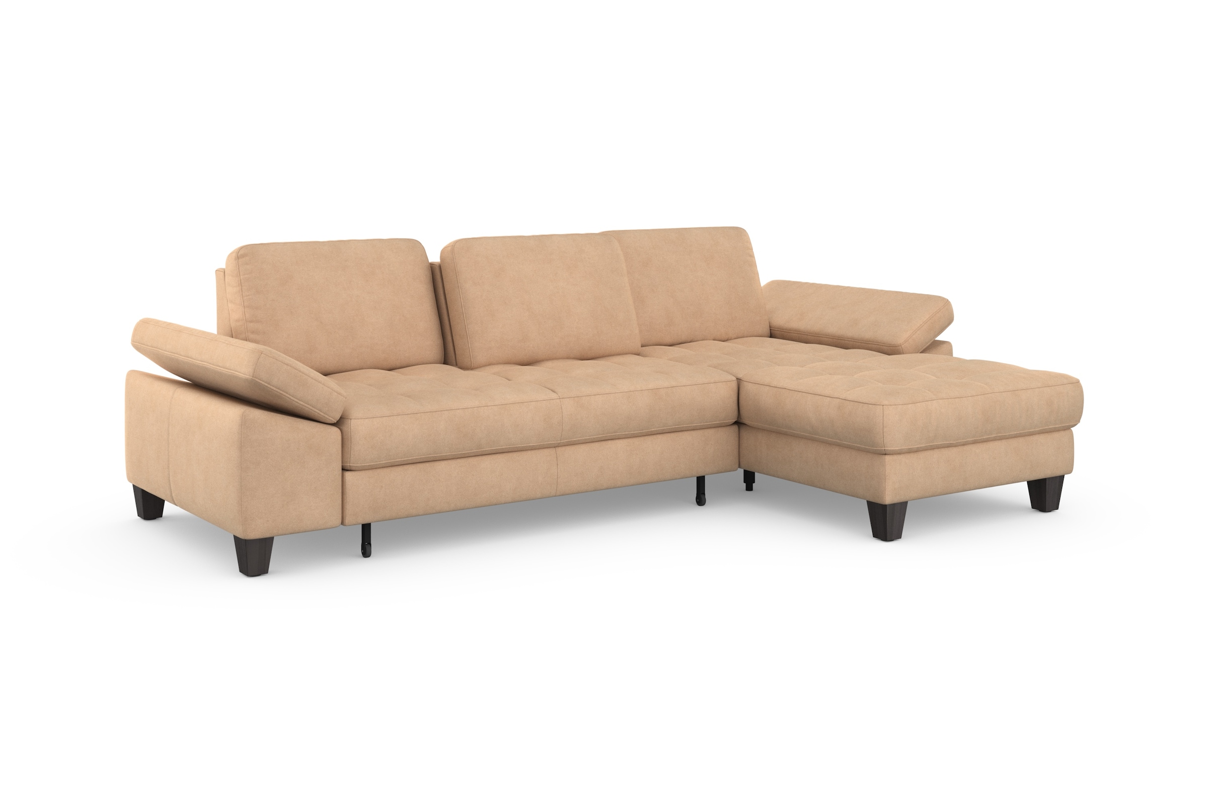 sit&more Ecksofa »Westham L-Form«, Recamiere, mit oder ohne Bettfunktion, Bettkasten, Füsse wengefarben