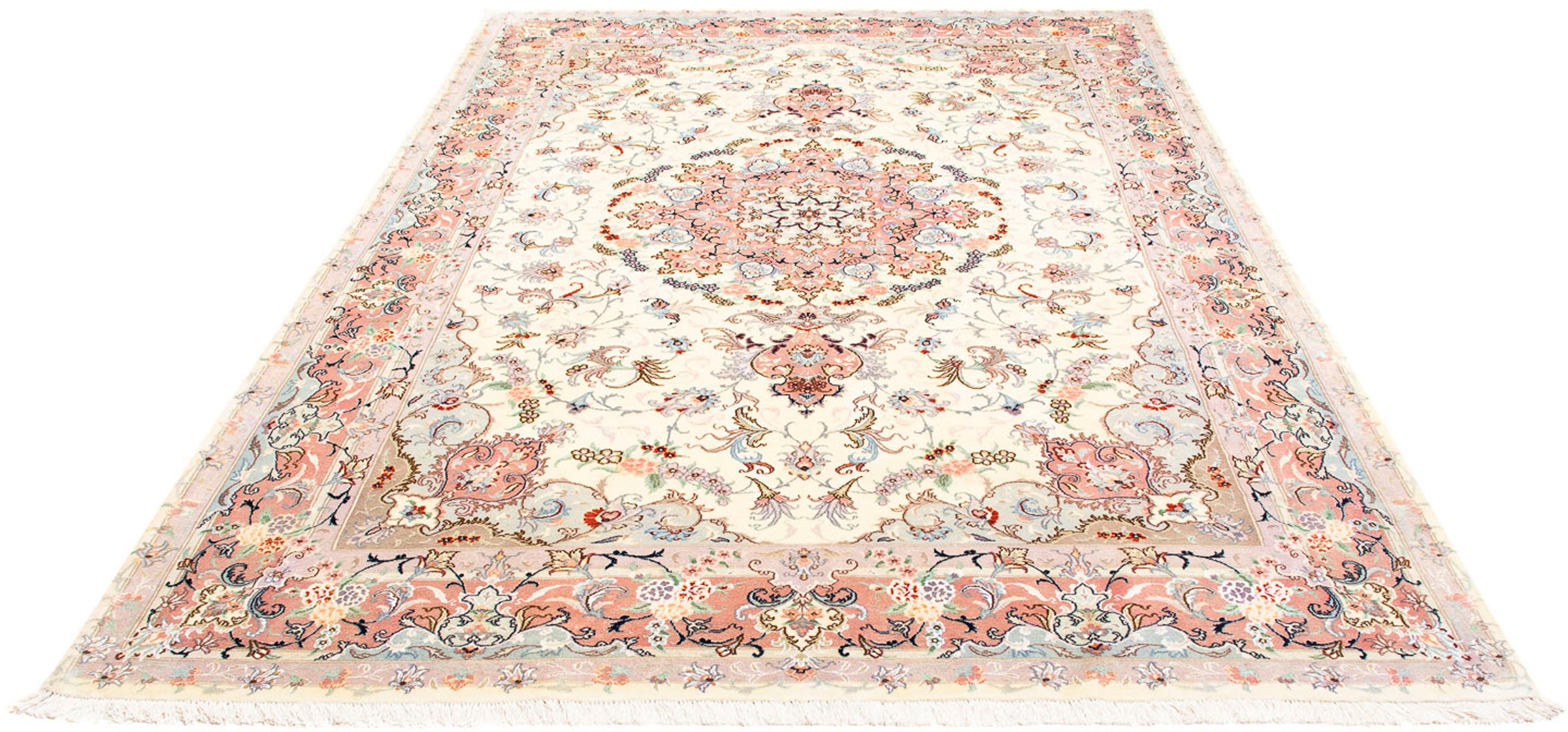 Image of morgenland Orientteppich »Perser - Täbriz - 292 x 195 cm - beige«, rechteckig, 10 mm Höhe, Wohnzimmer, Handgeknüpft, Einzelstück mit Zertifikat bei Ackermann Versand Schweiz