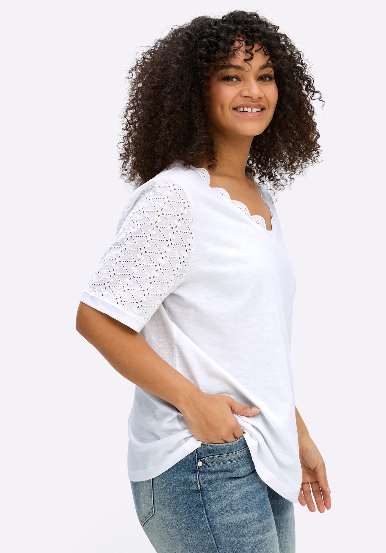 sheego by Joe Browns Kurzarmshirt »Shirt« 1