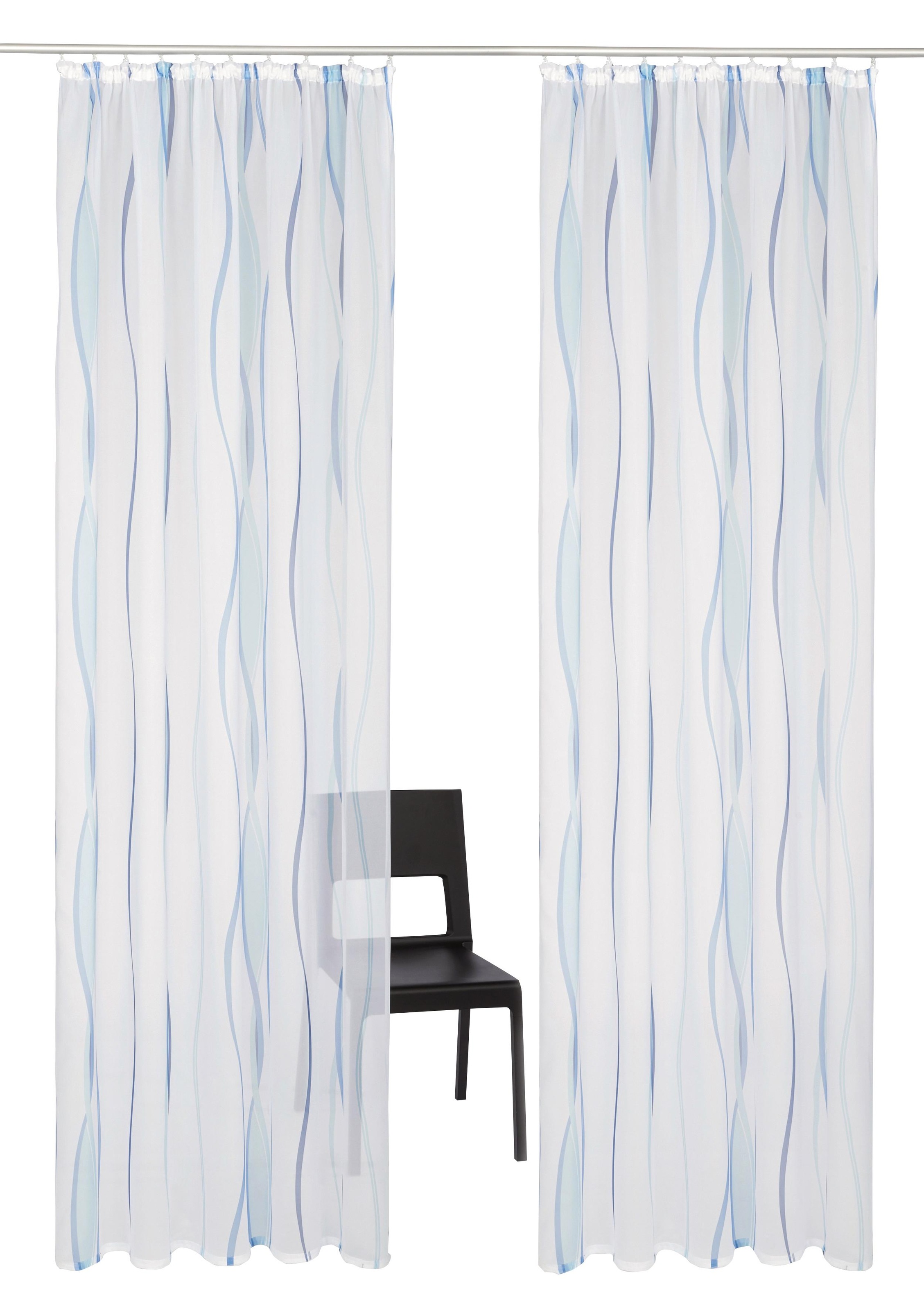 Image of my home Gardine »Dimona«, (2 St.), Transparent, Voile, Polyester, Wellen bei Ackermann Versand Schweiz