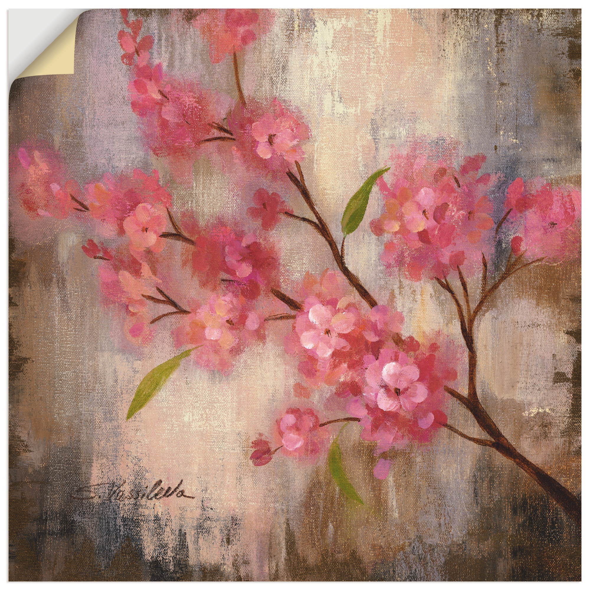 Image of Artland Wandbild »Kirschblüte II«, Blumen, (1 St.), in vielen Grössen & Produktarten -Leinwandbild, Poster, Wandaufkleber / Wandtattoo auch für Badezimmer geeignet bei Ackermann Versand Schweiz