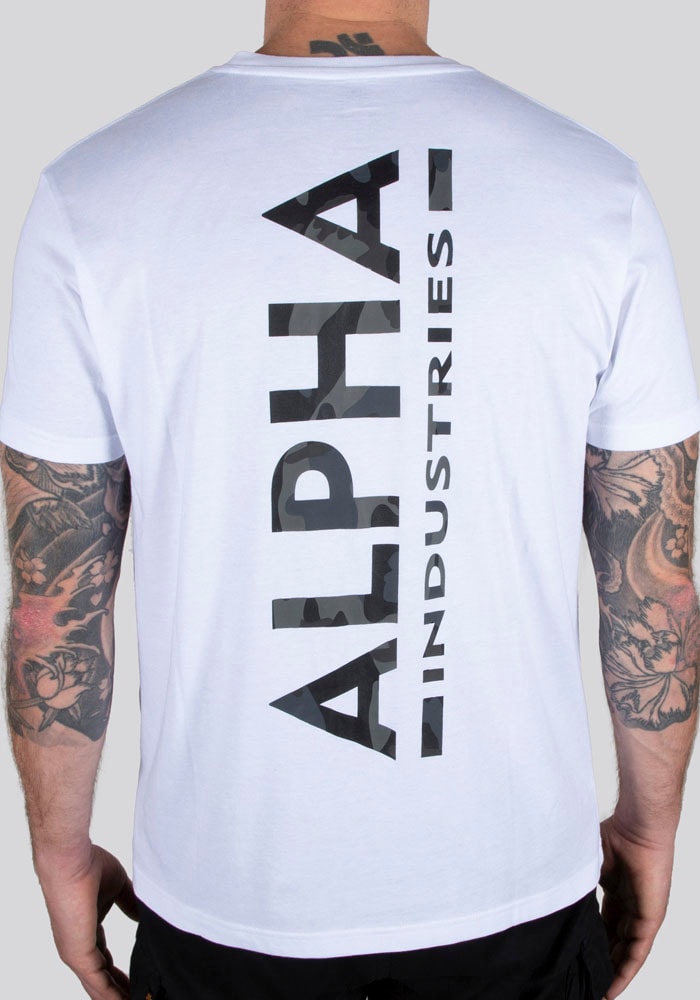 ♕ Alpha Industries Rundhalsshirt »Back auf Tee versandkostenfrei Print« Camo