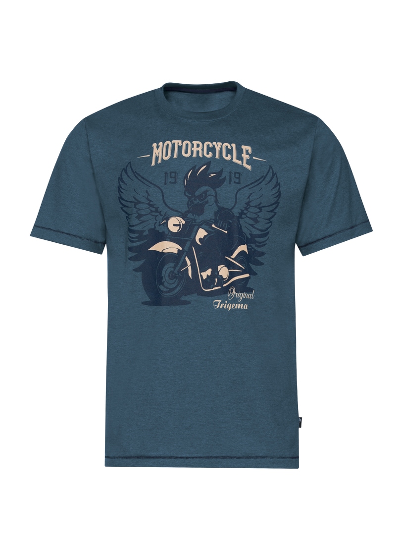 Trigema T-Shirt »TRIGEMA T-Shirt mit grossem Motorrad-Printmotiv« 1 Stk.