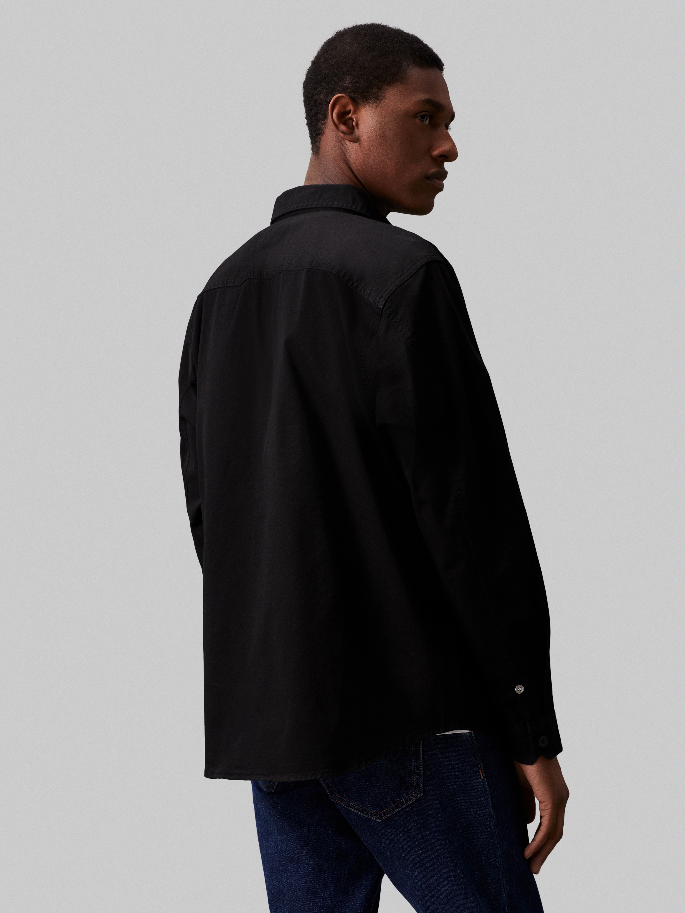 Calvin Klein Jeans Langarmhemd »MONOLOGO BADGE RELAXED SHIRT«