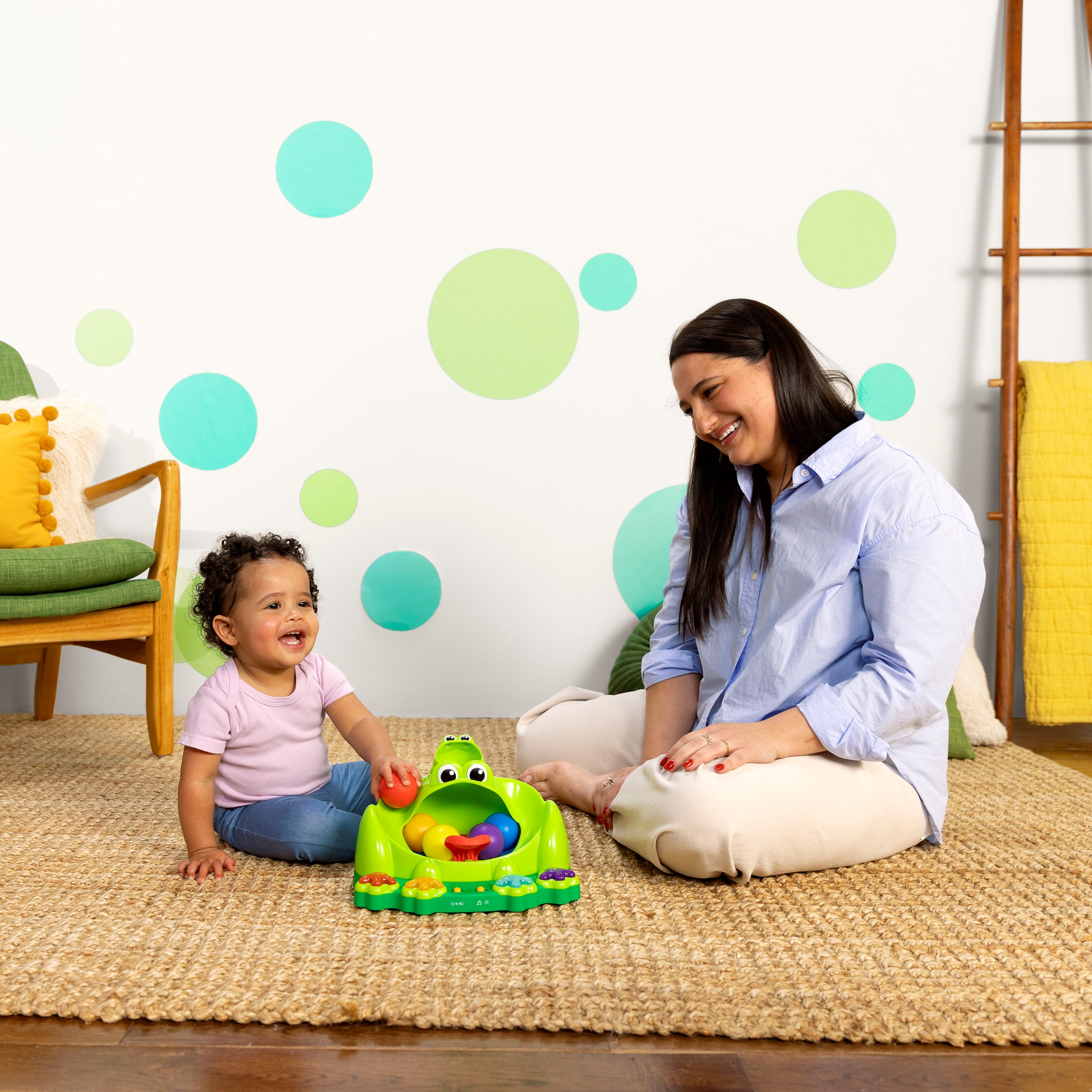 Bright Starts Jouets éducatifs »Poppin' Ball Frog Ball Play Toy« mit Licht und Sound