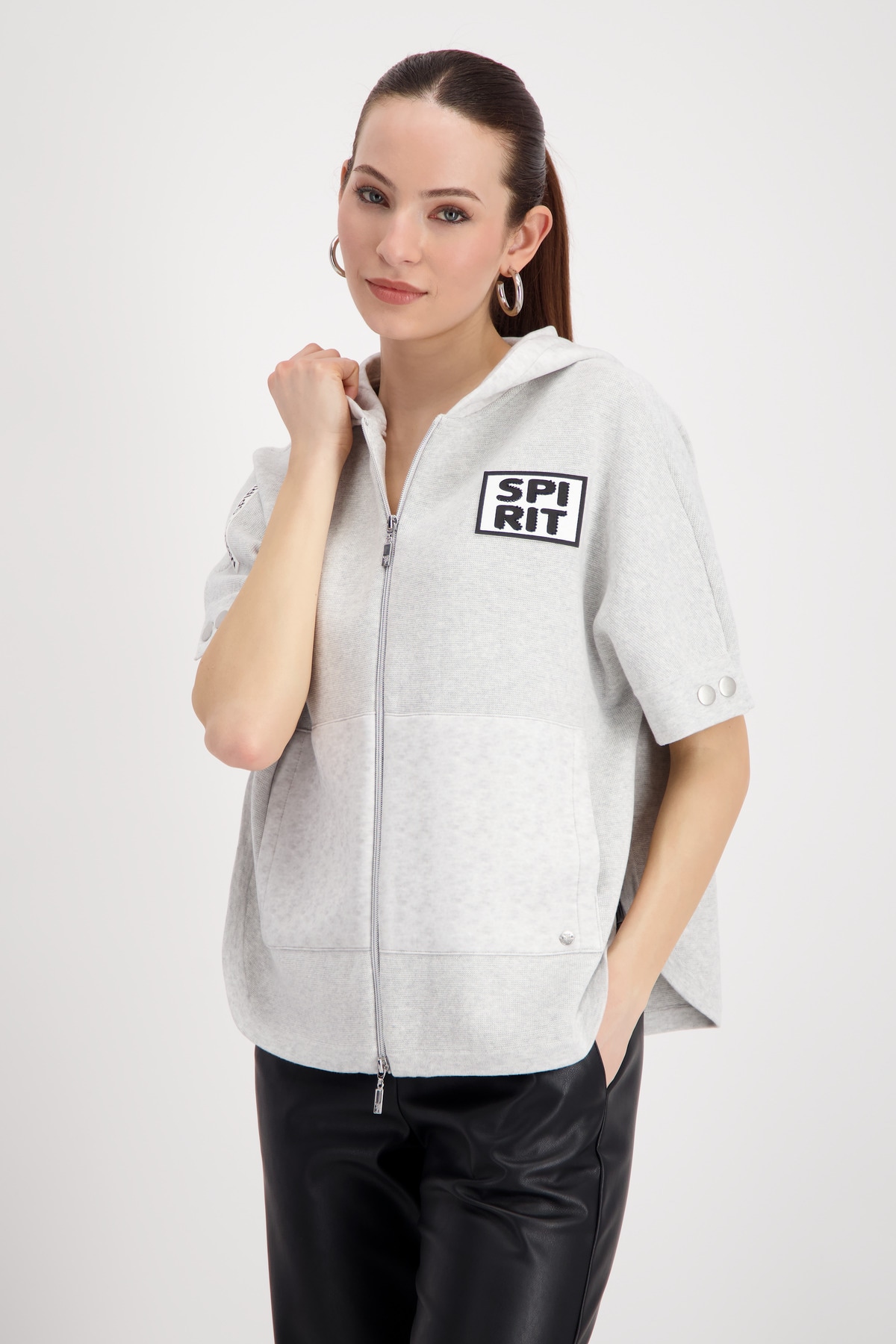 Image of Monari Strickcape "Jacke Strickcape" Loose fit mit Rundhalsausschnitt