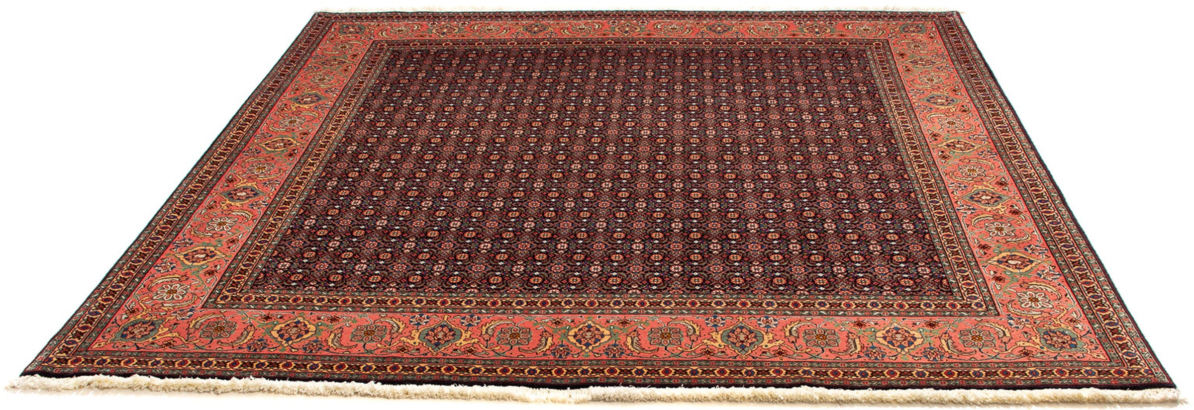 Image of morgenland Orientteppich »Perser - Täbriz quadratisch - 200 x 195 cm - dunkelblau«, quadratisch, 10 mm Höhe, Wohnzimmer, Handgeknüpft, Einzelstück mit Zertifikat bei Ackermann Versand Schweiz