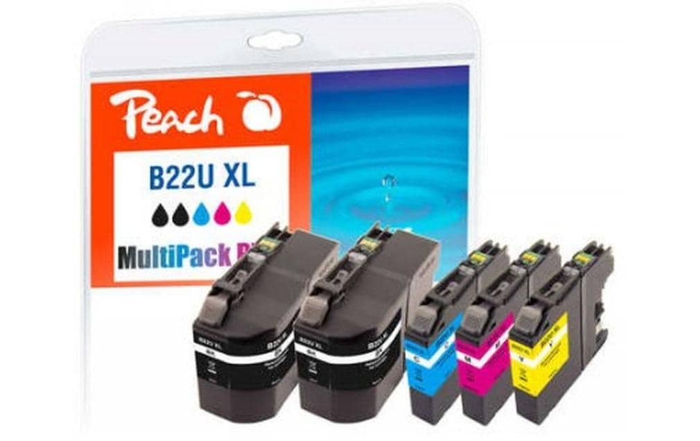 Peach Tintenpatrone »Brother LC-22UXL«, (5 St.)