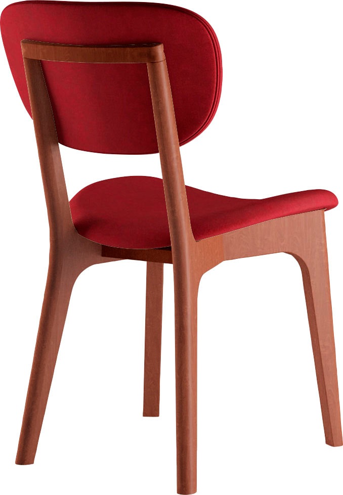 INOSIGN Stuhl »COZY Made in Italy«, (Set), 2 St., Microfaser, Gestell in Buche, Kirsch- oder Nussbaum, Massivholz, Design Stuhl