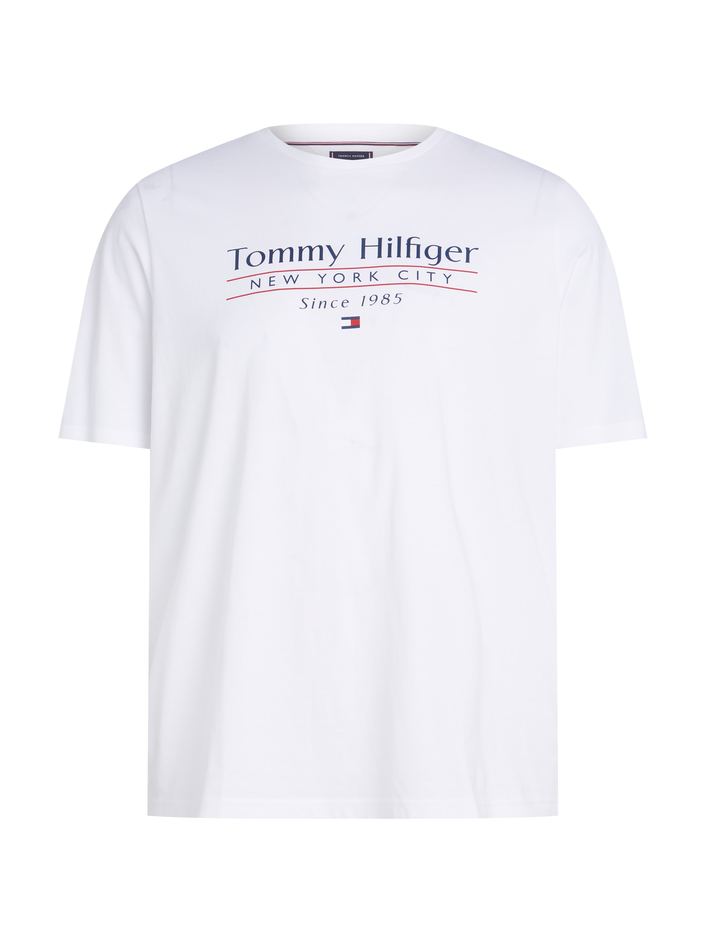 Tommy Hilfiger Big & Tall T-Shirt »BT-HILFIGER CENTER STACK TEE-B«, Grosse Grössen, mit mehrfarbigen Print