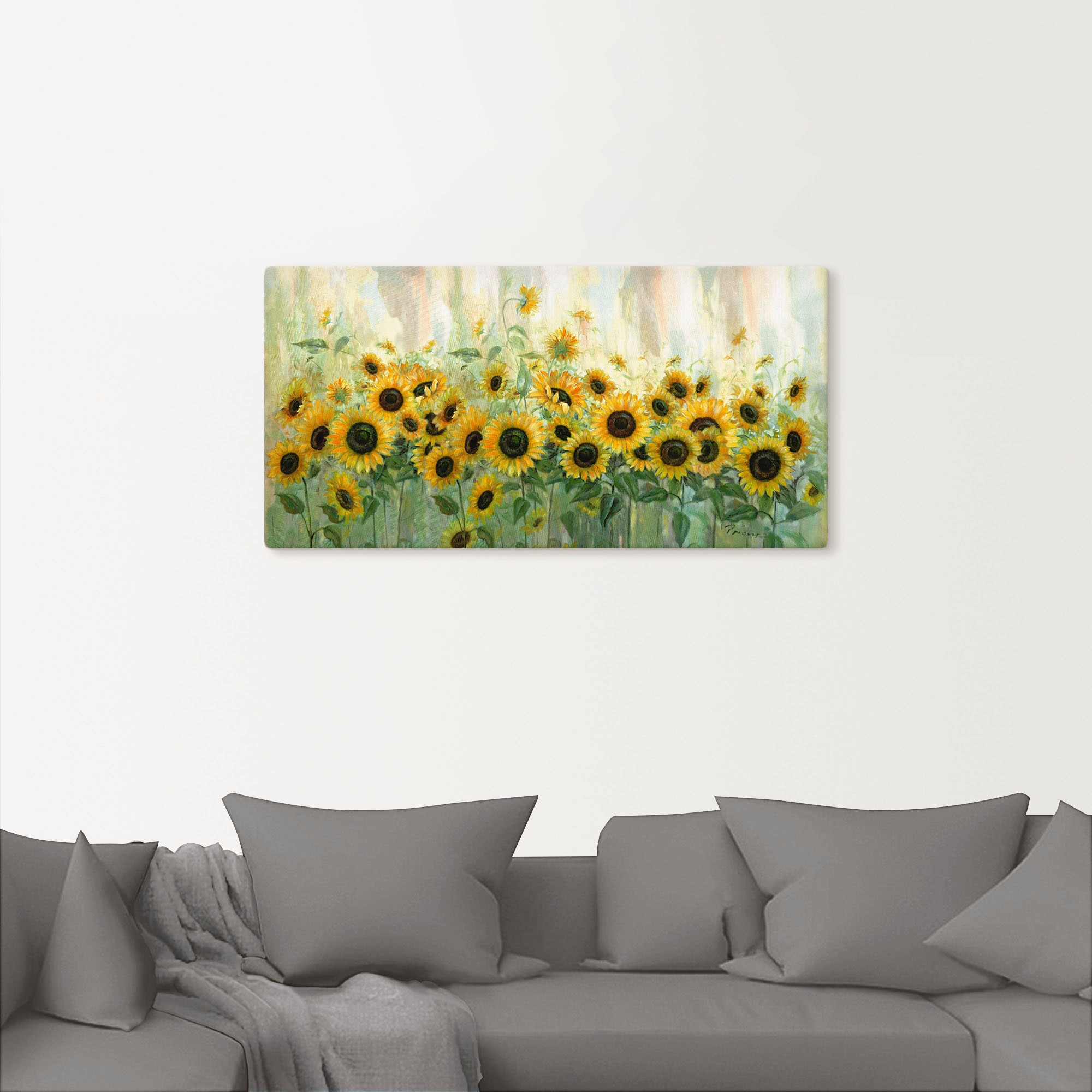 Artland Wandbild »Sonnenblumenwiese« 1 Stk. tlg. als Leinwandbild, Wandaufkleber in verschied. Grössen