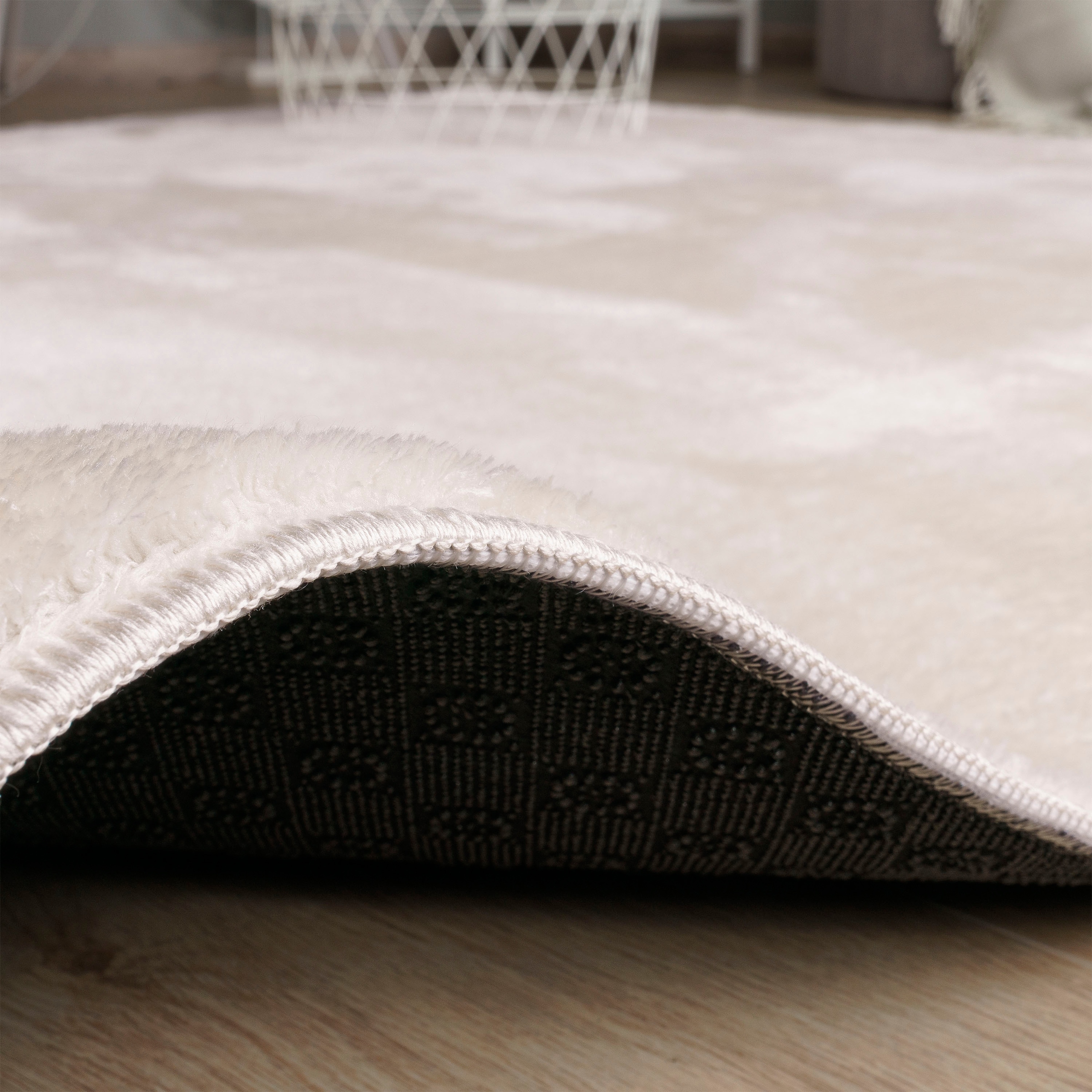 my home Teppich »Andeer« rechteckig 14 mm Höhe Kurzflor, Uni Farben, weich & kuschelig, waschbar, Wohnzimmer