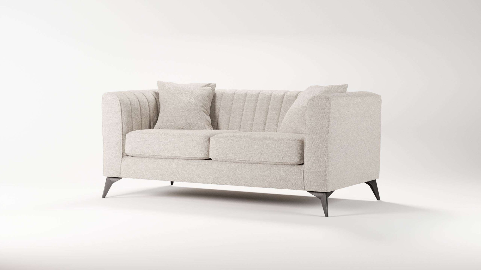 Places of Style 2-Sitzer »MATTHEW elegantes Designsofa, Masse B/T/H: 170/86/74 cm«, Steppung im Rücken, lose Sitzkissen, incl. Zierkissen
