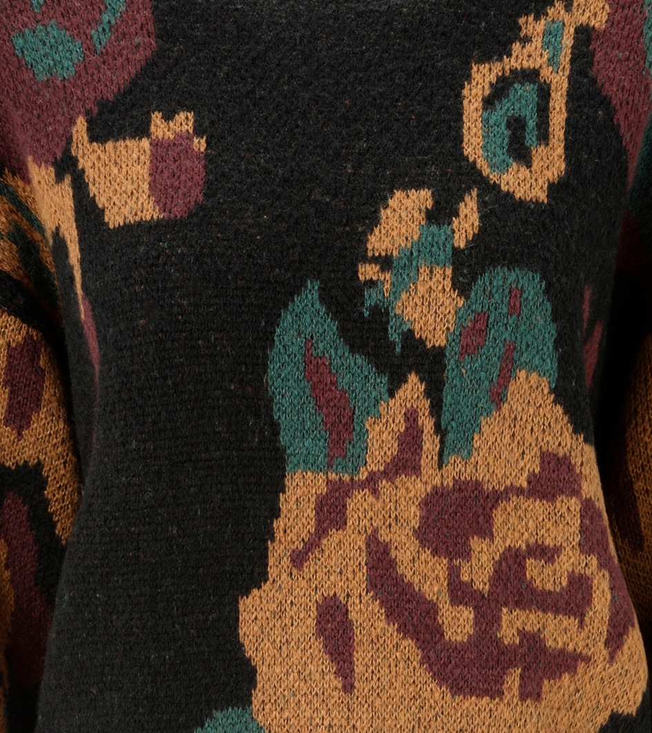 Aniston CASUAL Strickpullover, mit grossflächigen, eingestrickten Blüten - NEUE KOLLEKTION