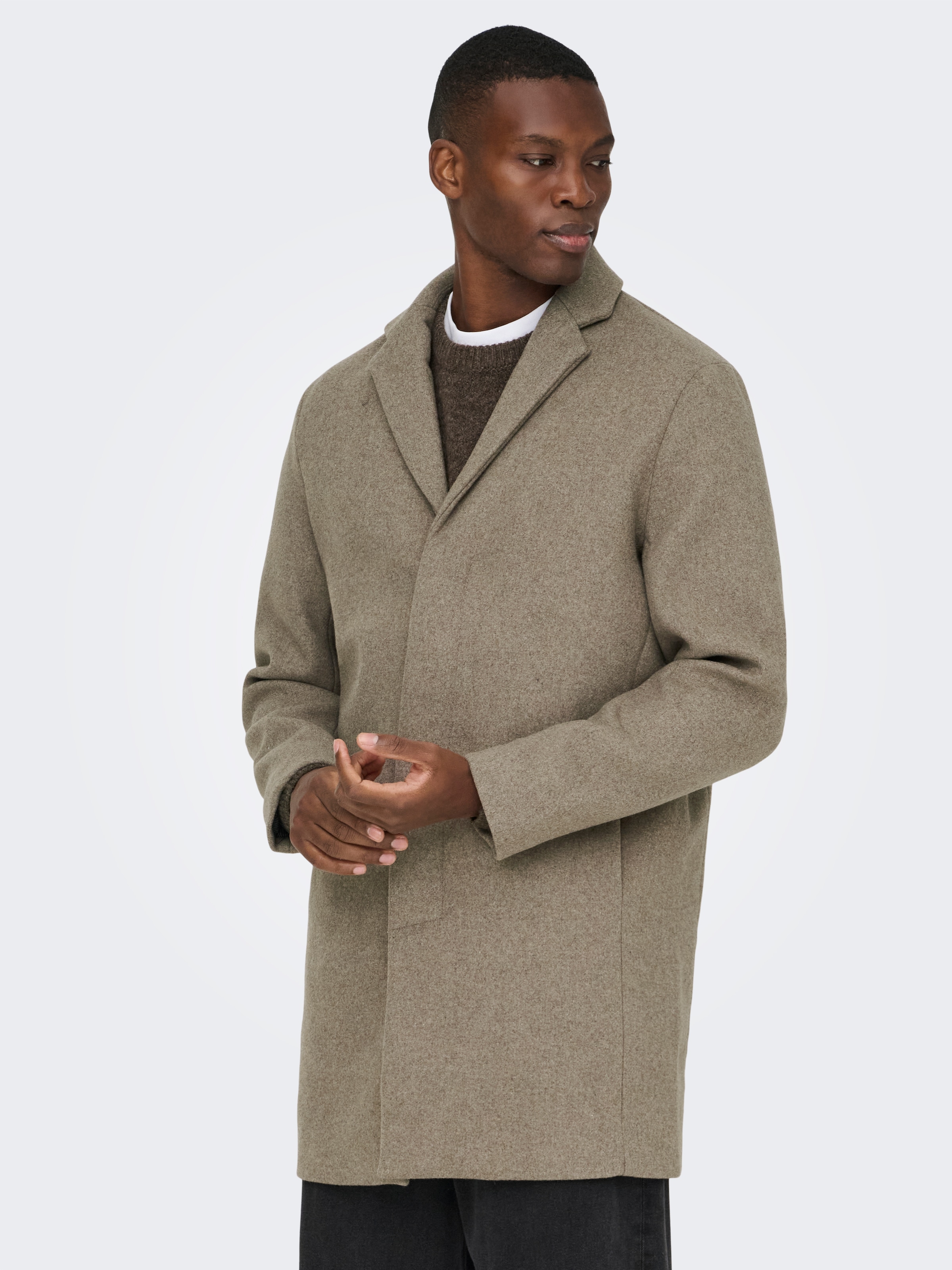 Image of ONLY & SONS Kurzmantel "ONSARON WOOL COAT OTW"