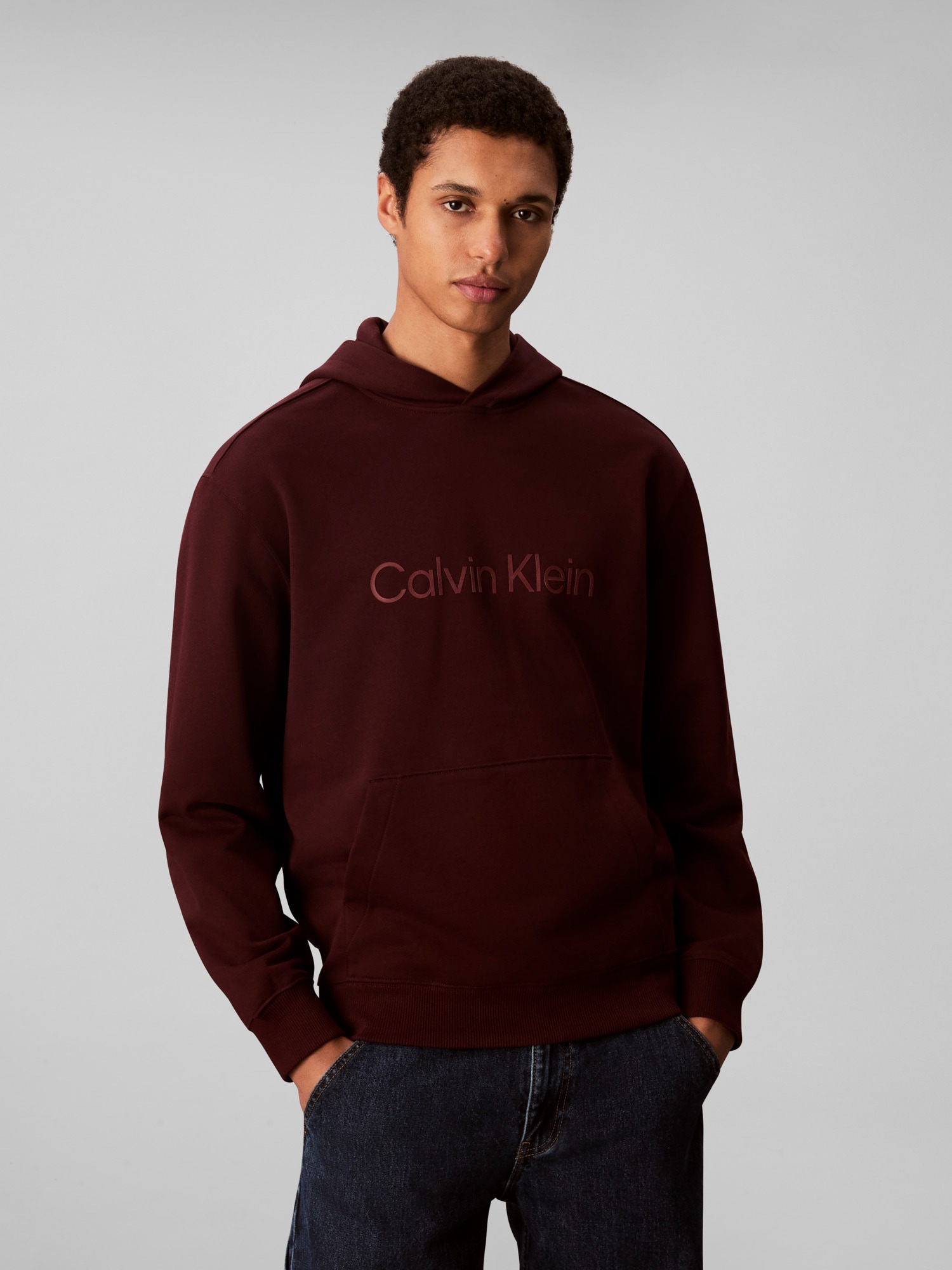 Image of Calvin Klein Kapuzensweatshirt "LS EU STANDARD LOGO 350TERRY PO", Mit Rundhalsausschnitt, regular fit