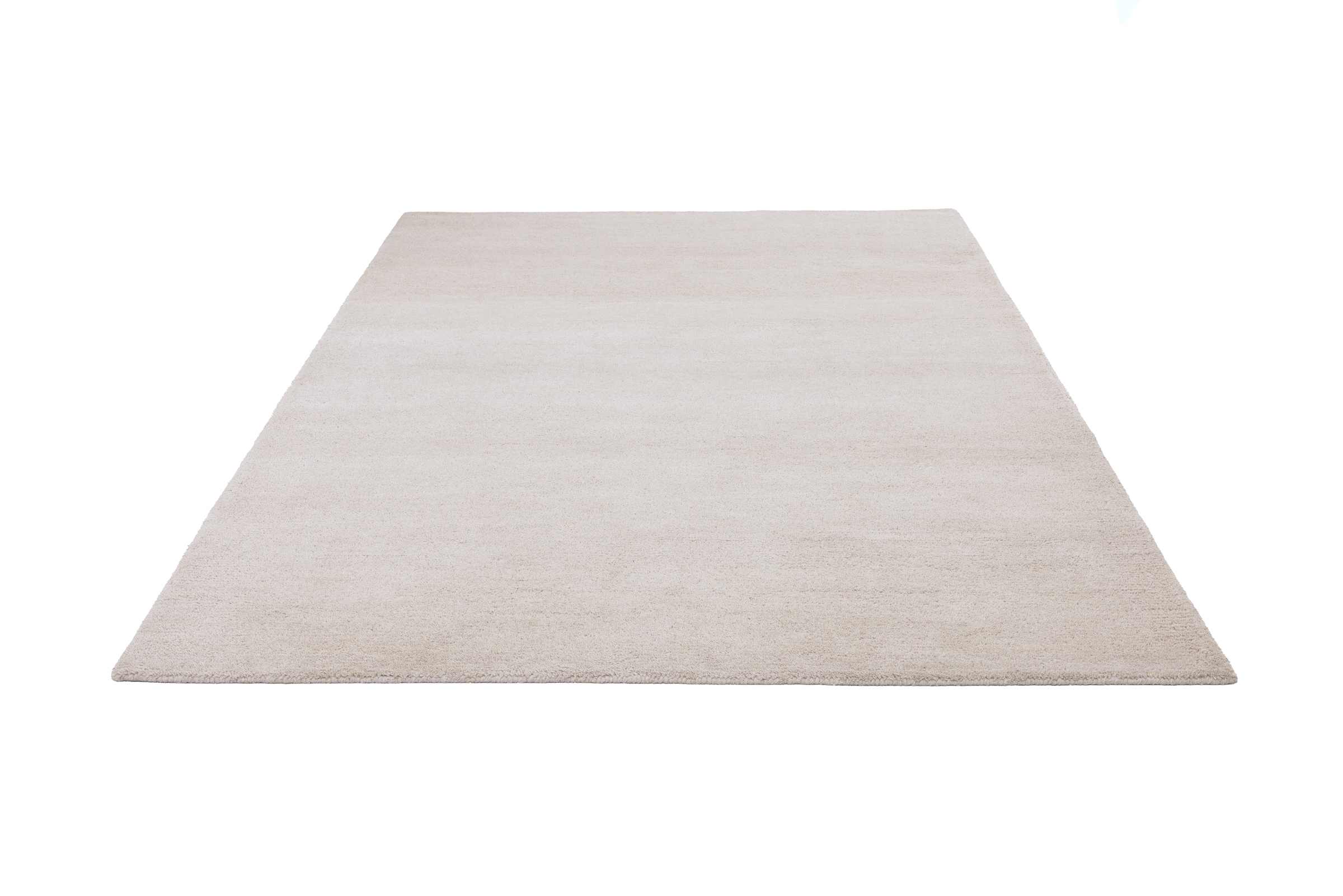 GOODproduct Wollteppich »Gabbo Natur, Handgefertigt, Teppich, reine Wolle, meliert« rechteckig 14 mm Höhe reine Wolle, Uni, Wohnzimmer, Schlafzimmer, Esszimmer