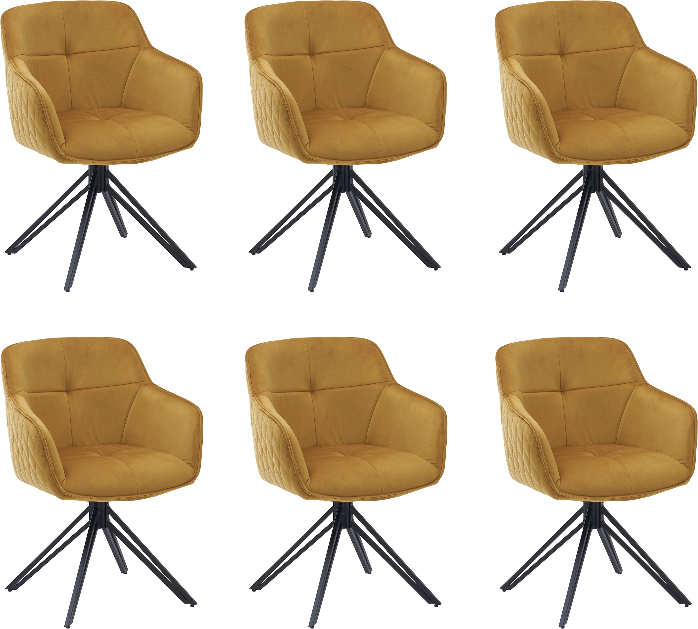 Image of Stolkom Armlehnstuhl "Emma B/H/T 59x82x62 cm" (Set) 6 Stk.Breite 59cm, 180 drehbar mit Auto-Return