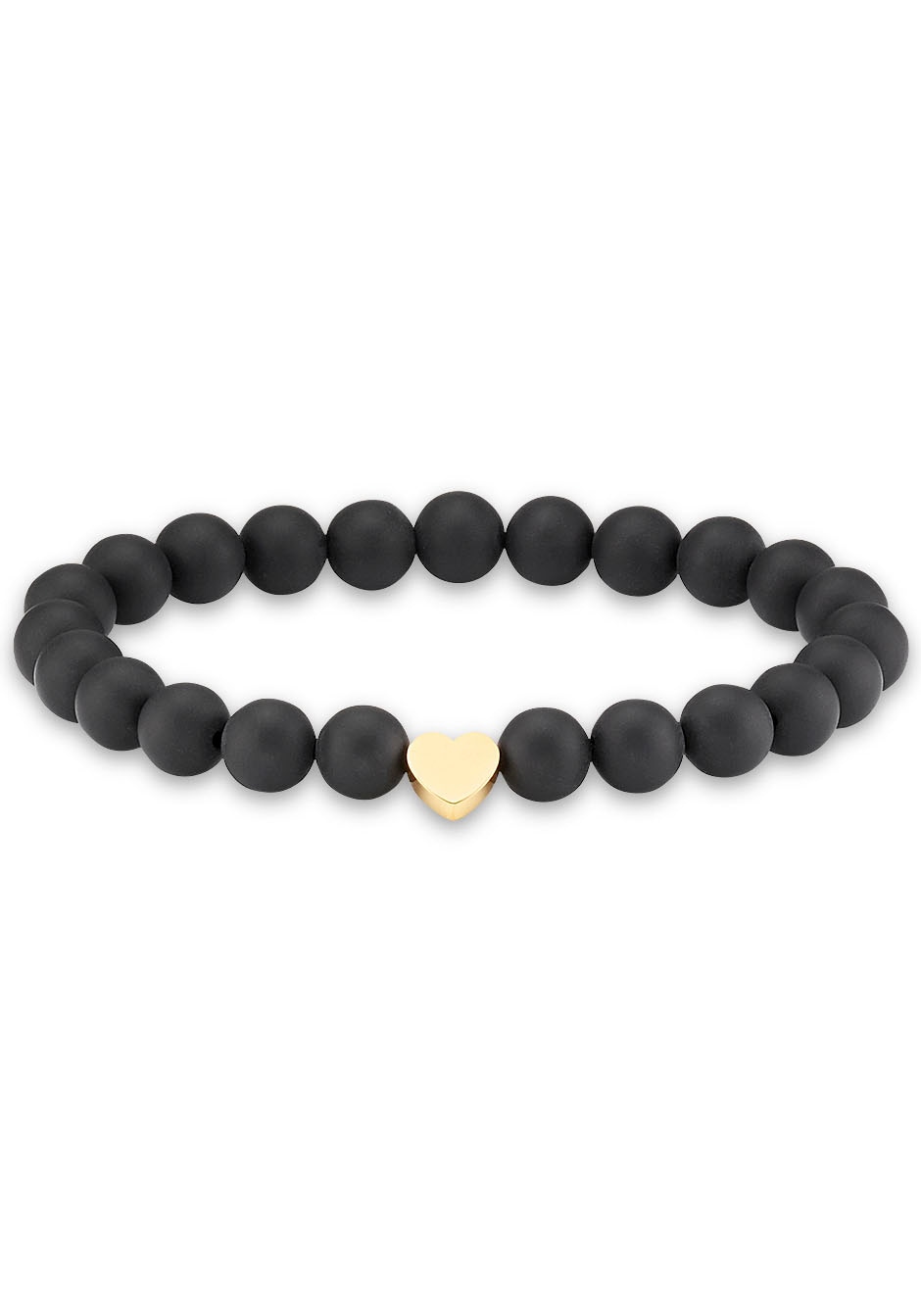 Firetti Armband "Schmuck Geschenk Herz Element, Steinarmband, Partnerarmband" Made in Germany - mit Onyx oder Tigerauge