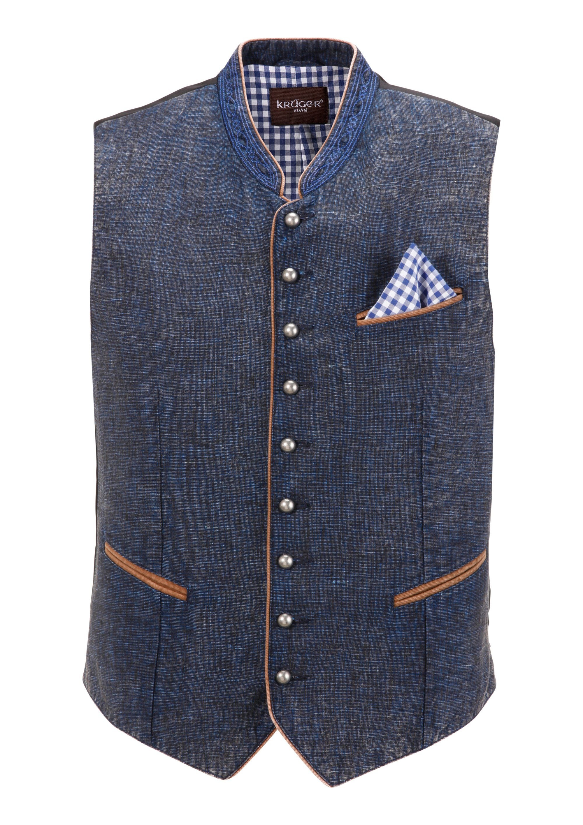Image of KRÜGER BUAM Trachtenweste, Herren, in lässiger Leinenoptik im Used Look bei Ackermann Versand Schweiz