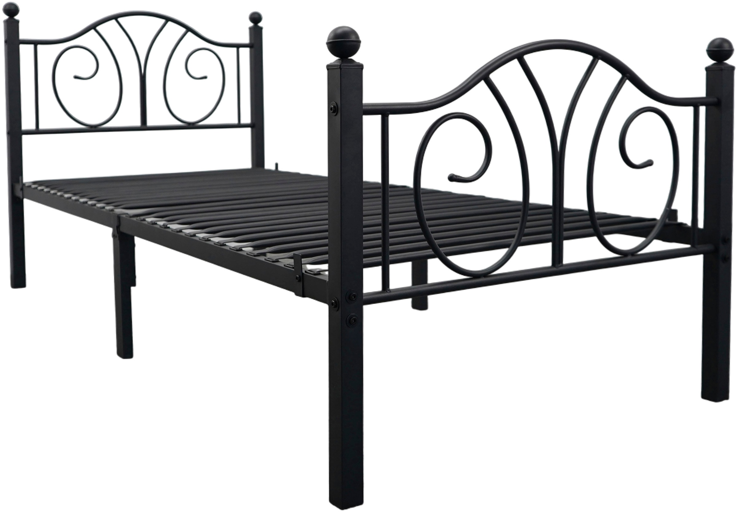 Image of GOODproduct Metallbett "LUND Landhausbett Bett Märchenbett Prinzessinbett" Träume wie im Märchen: Dein romantisches Metallbett in 2 Breiten