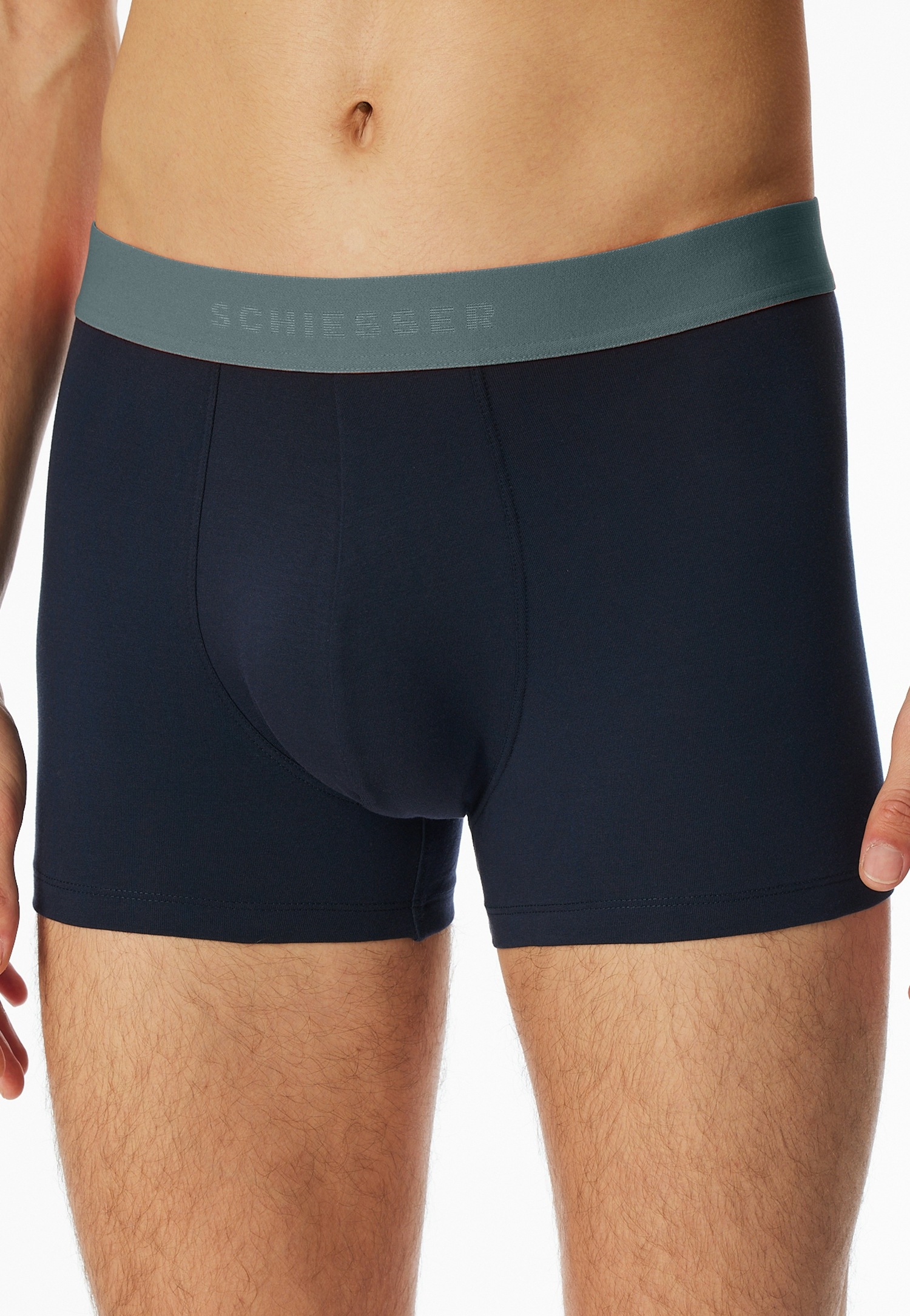 Schiesser Boxershorts »95/5 Multipacks« mit farblich abgesetztem, sportlichem Logo-Webgummibund